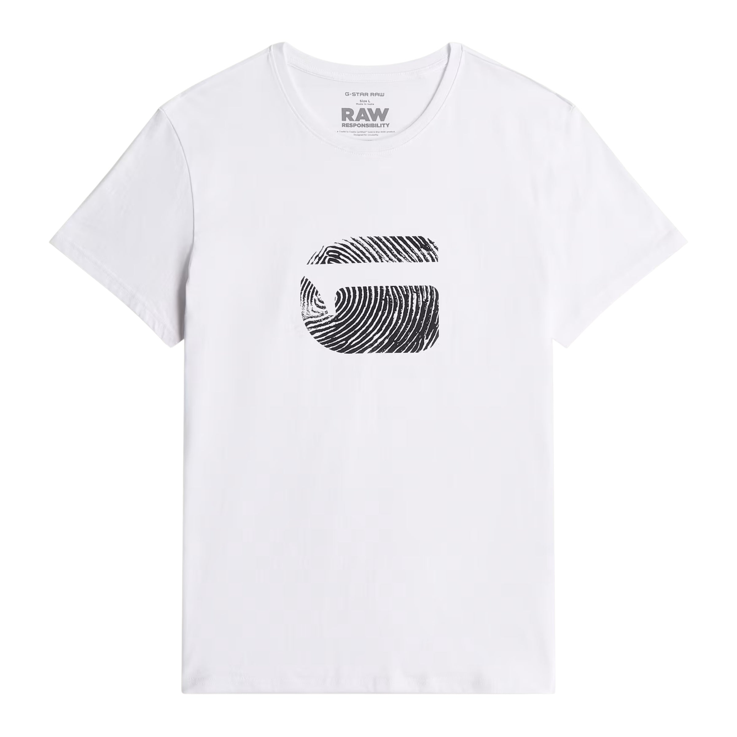G-Star T-Shirt Finger Print Burger White