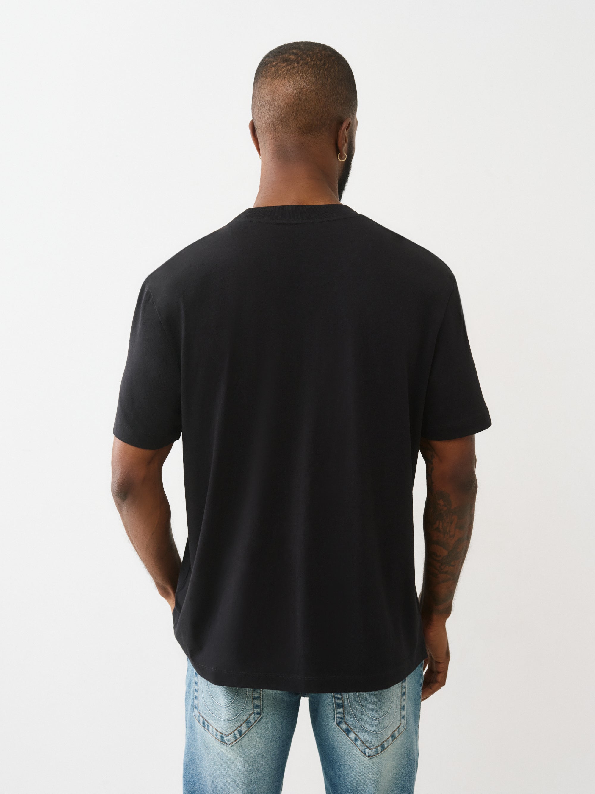 True Religion T-Shirt Ss Build Destroy Rebuild Jet Black – Colt 45