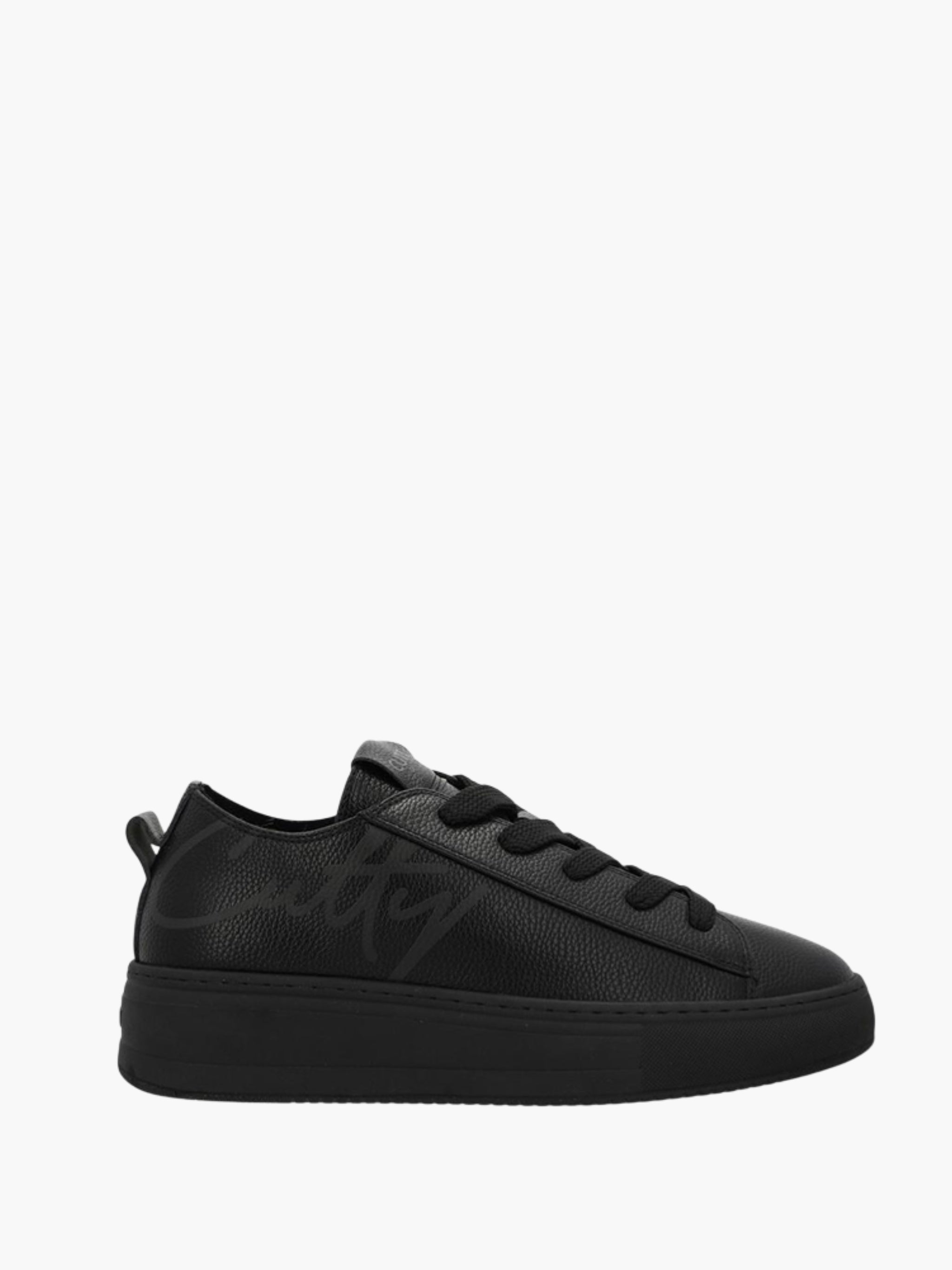 Cutty Sneakers CS7 Logo Print Plain Black