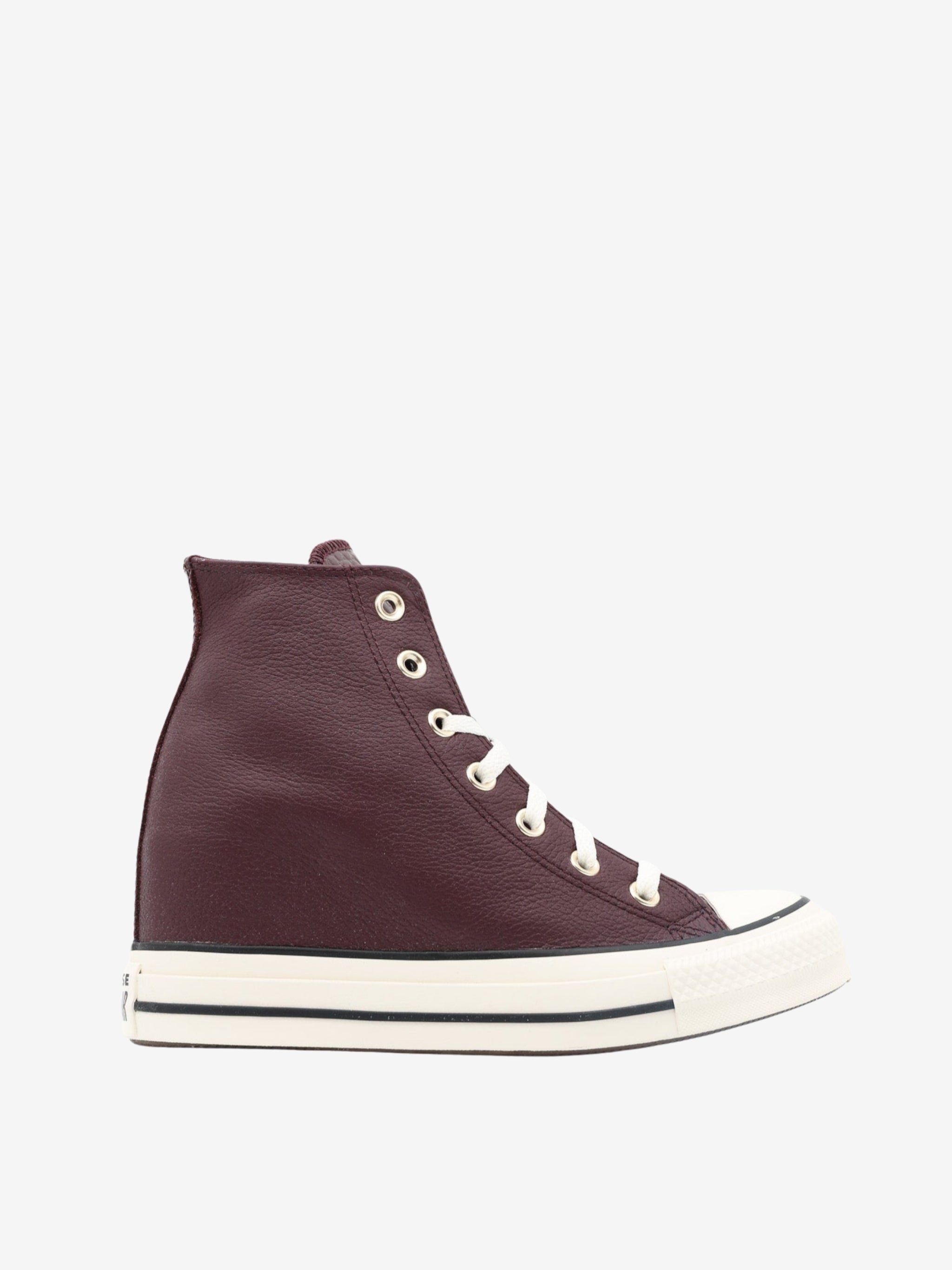 Converse Sneaker Ladies Wedge Hi Croc Leather Bloodstone-Egret