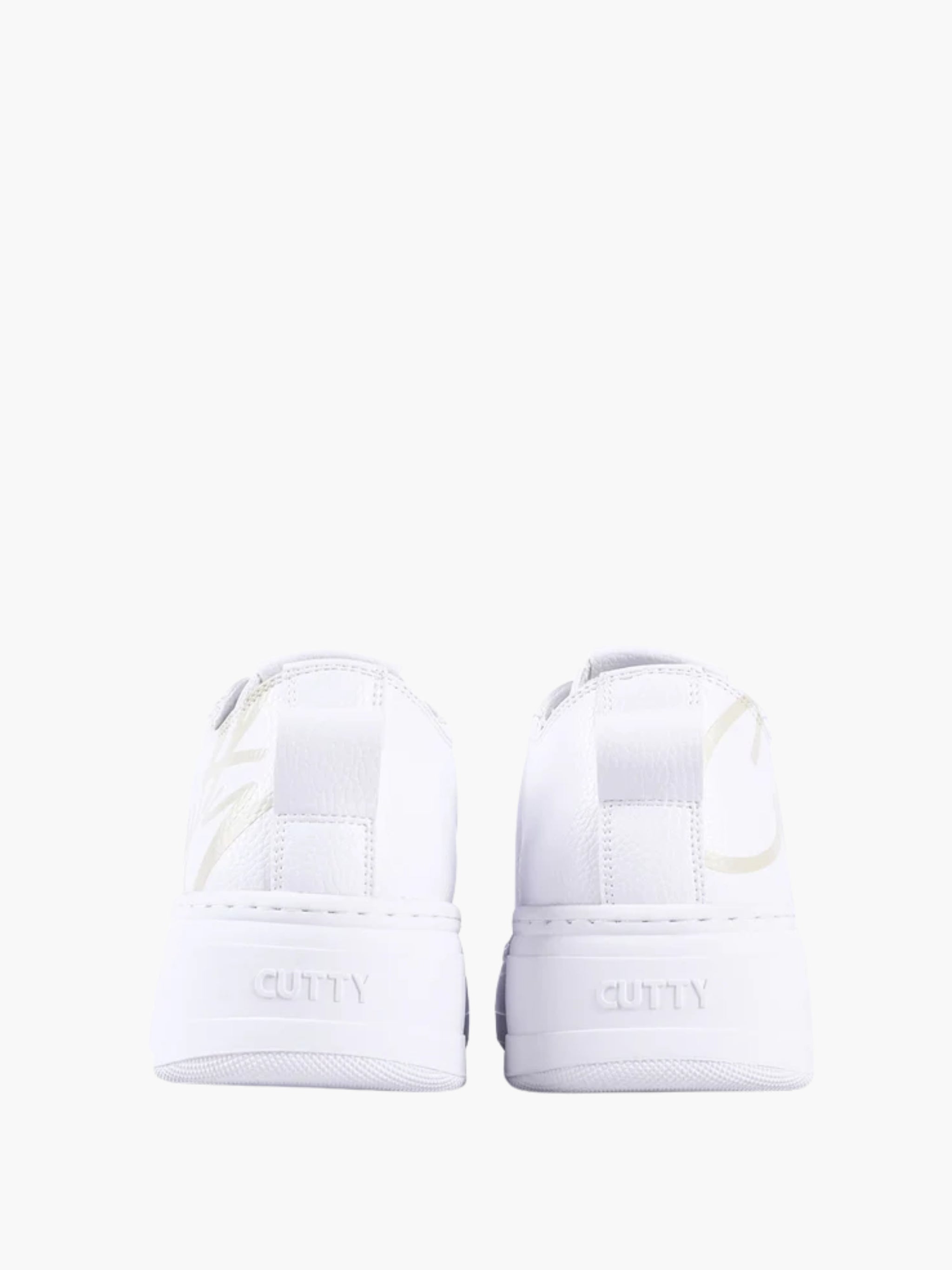 Cutty Sneakers CS8 Logo Print Plain White