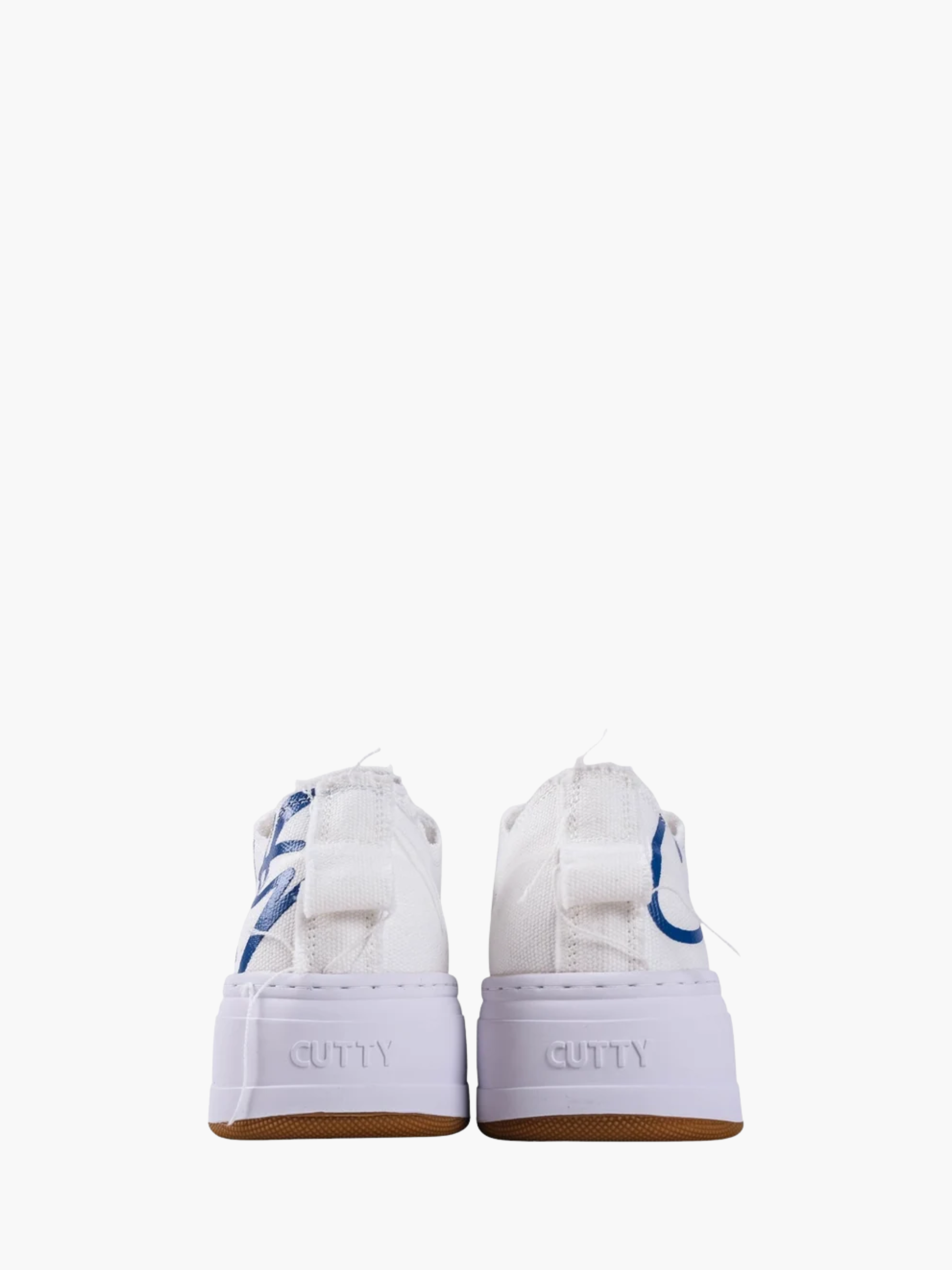 Cutty Sneakers Cs15 Blue Logo Canvas White