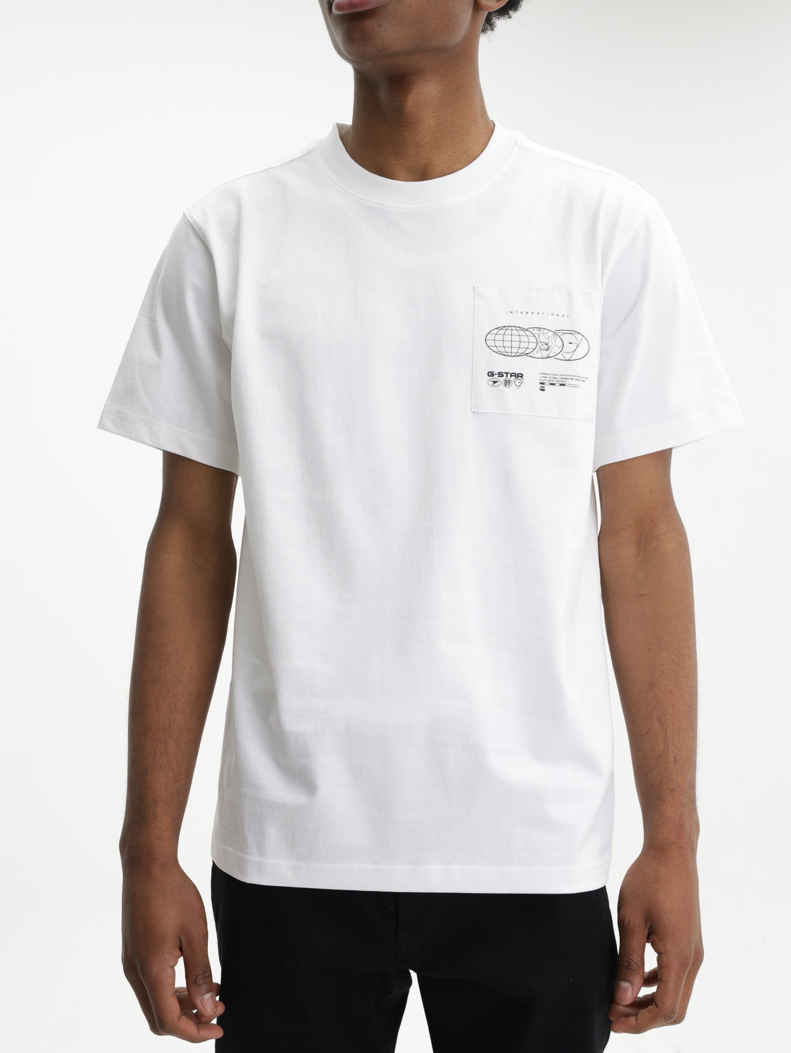 G-Star T-Shirt Applique Gr White