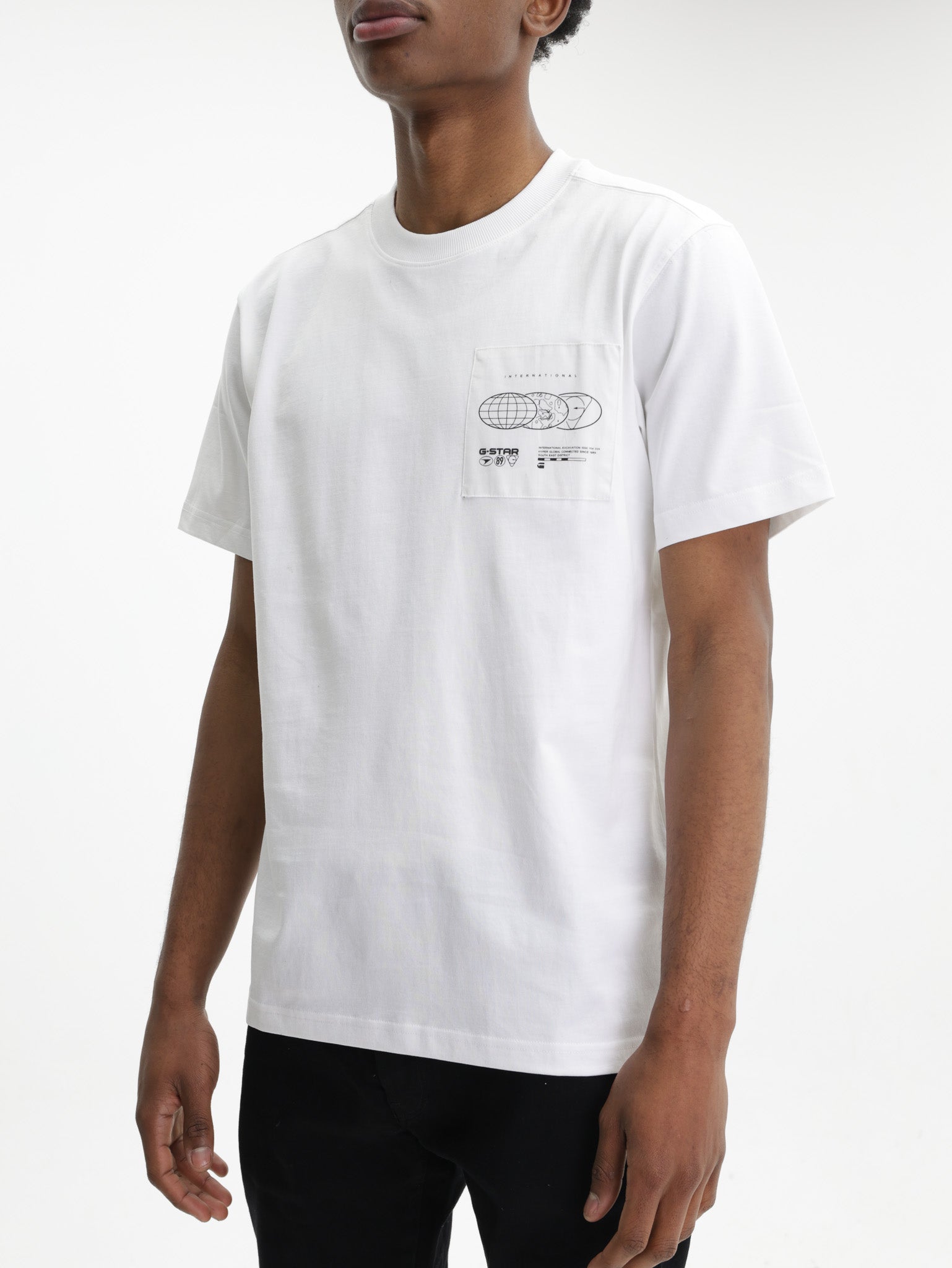 G-Star T-Shirt Applique Gr White
