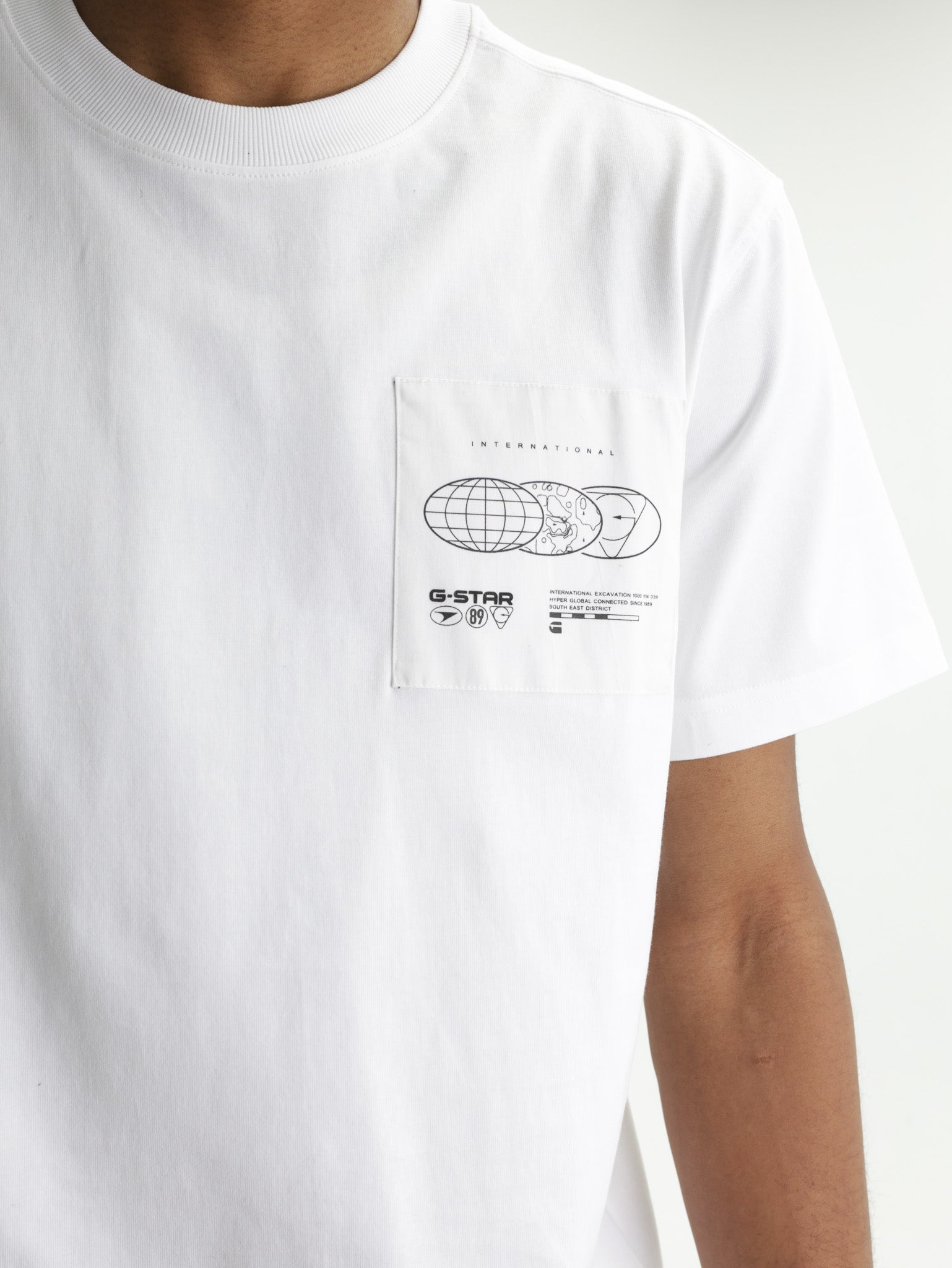 G-Star T-Shirt Applique Gr White