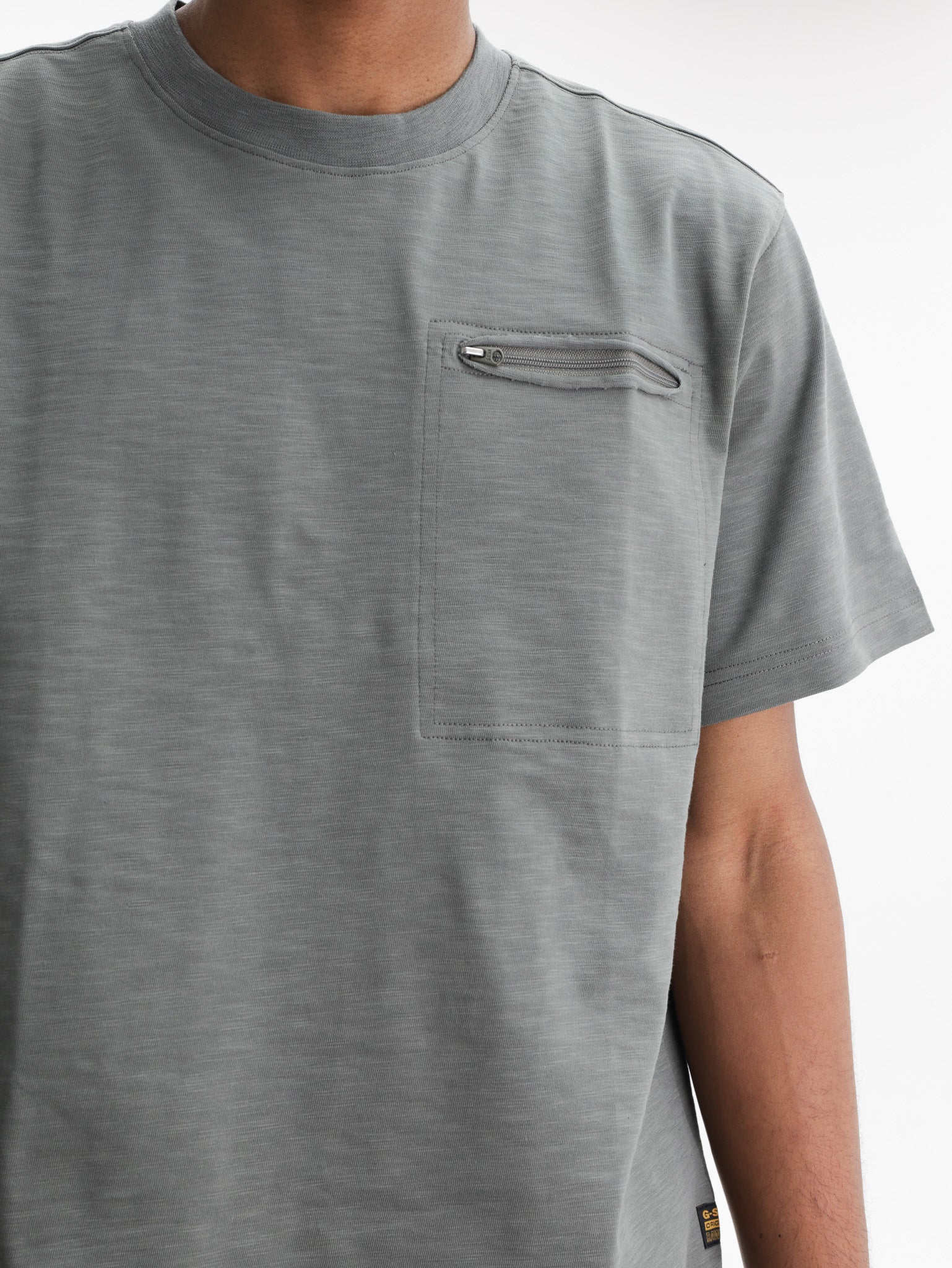 G-Star T-Shirt Distressed Zip Pocket Orphus