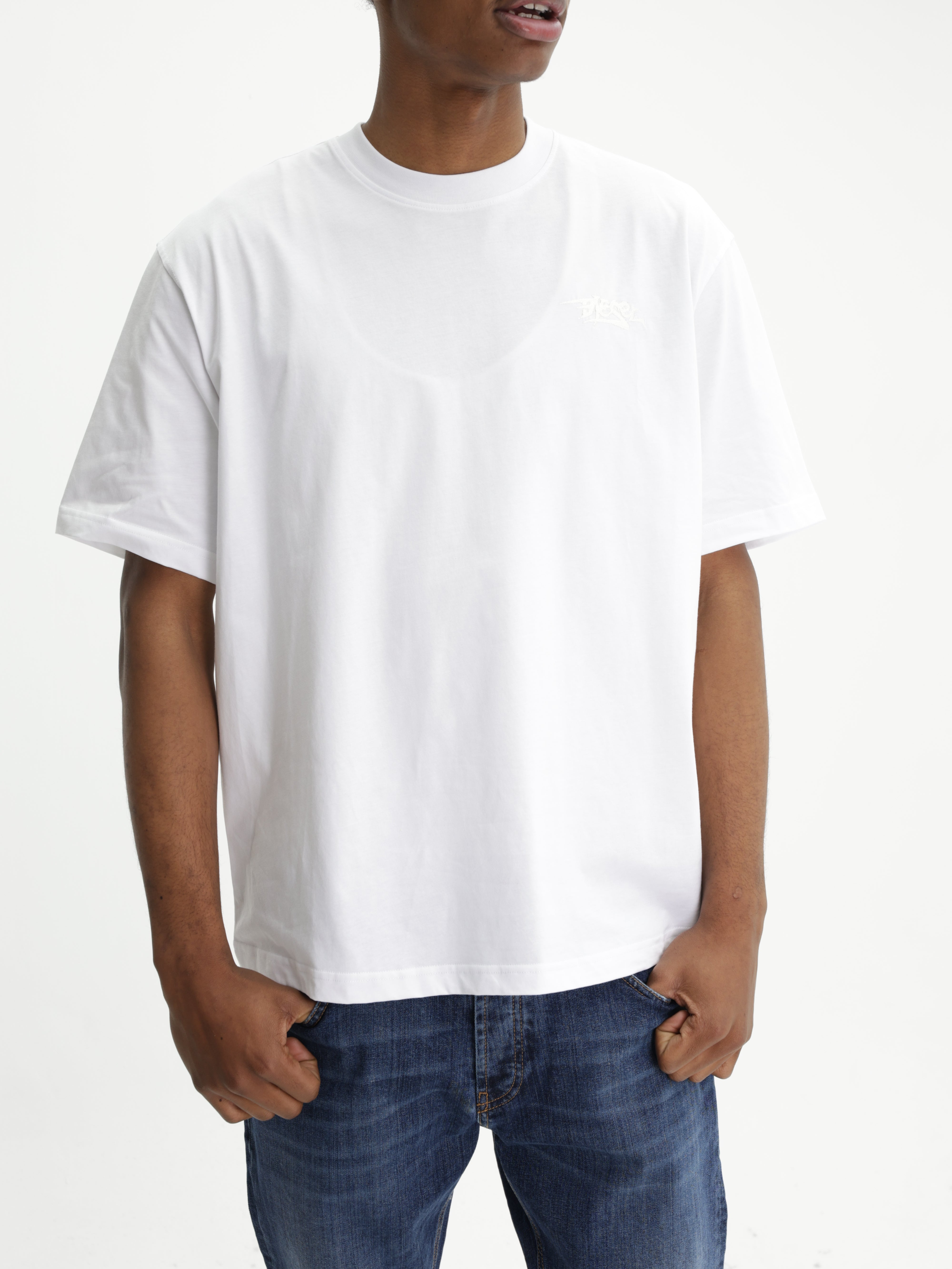 DIESEL T-SHIRT M-T BOGGY V5 RELAXED WHITE