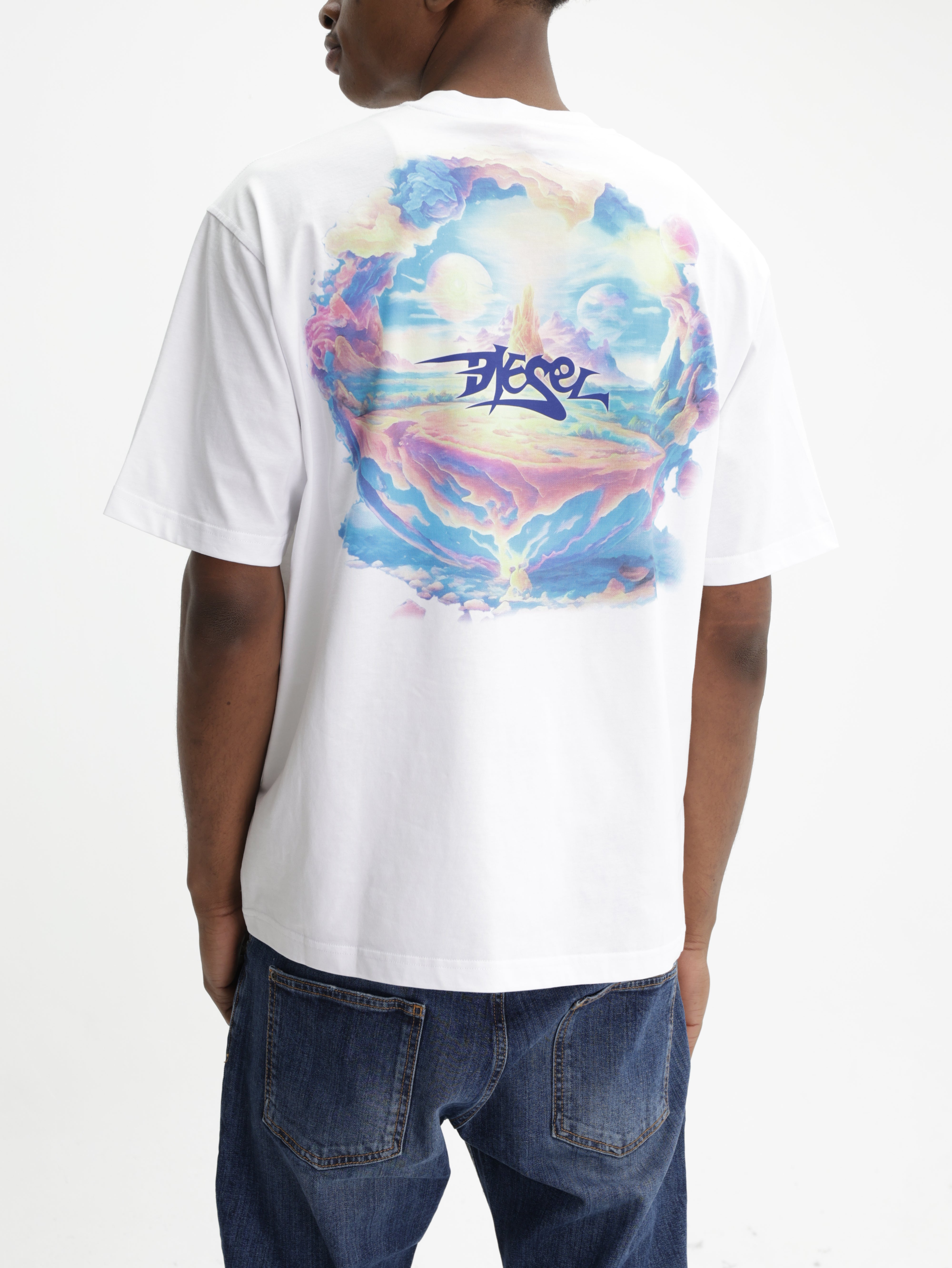 DIESEL T-SHIRT M-T BOGGY V5 RELAXED WHITE