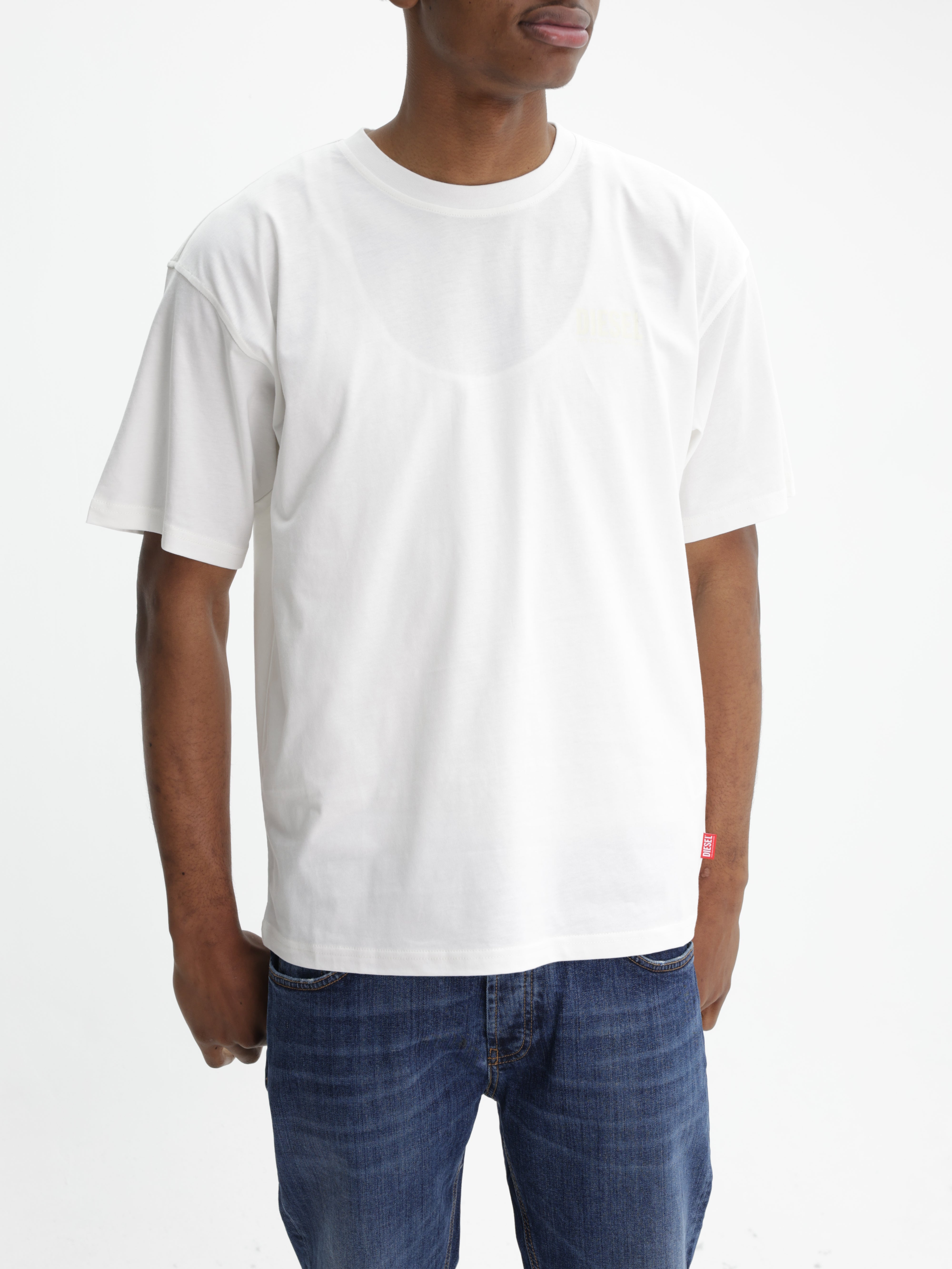 DIESEL T-SHIRT M-T BOXT V8 RELAXED WHITE