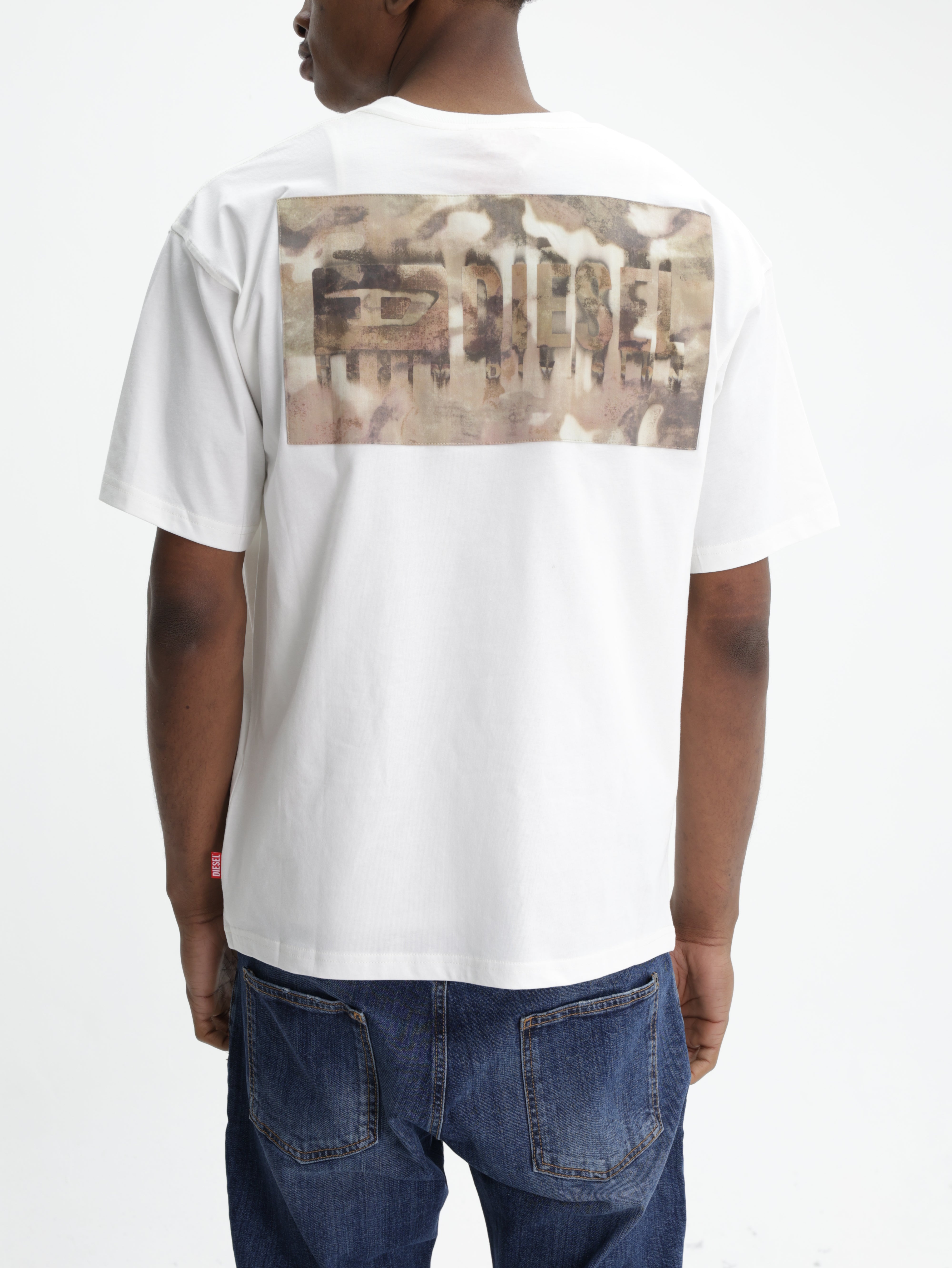 DIESEL T-SHIRT M-T BOXT V8 RELAXED WHITE