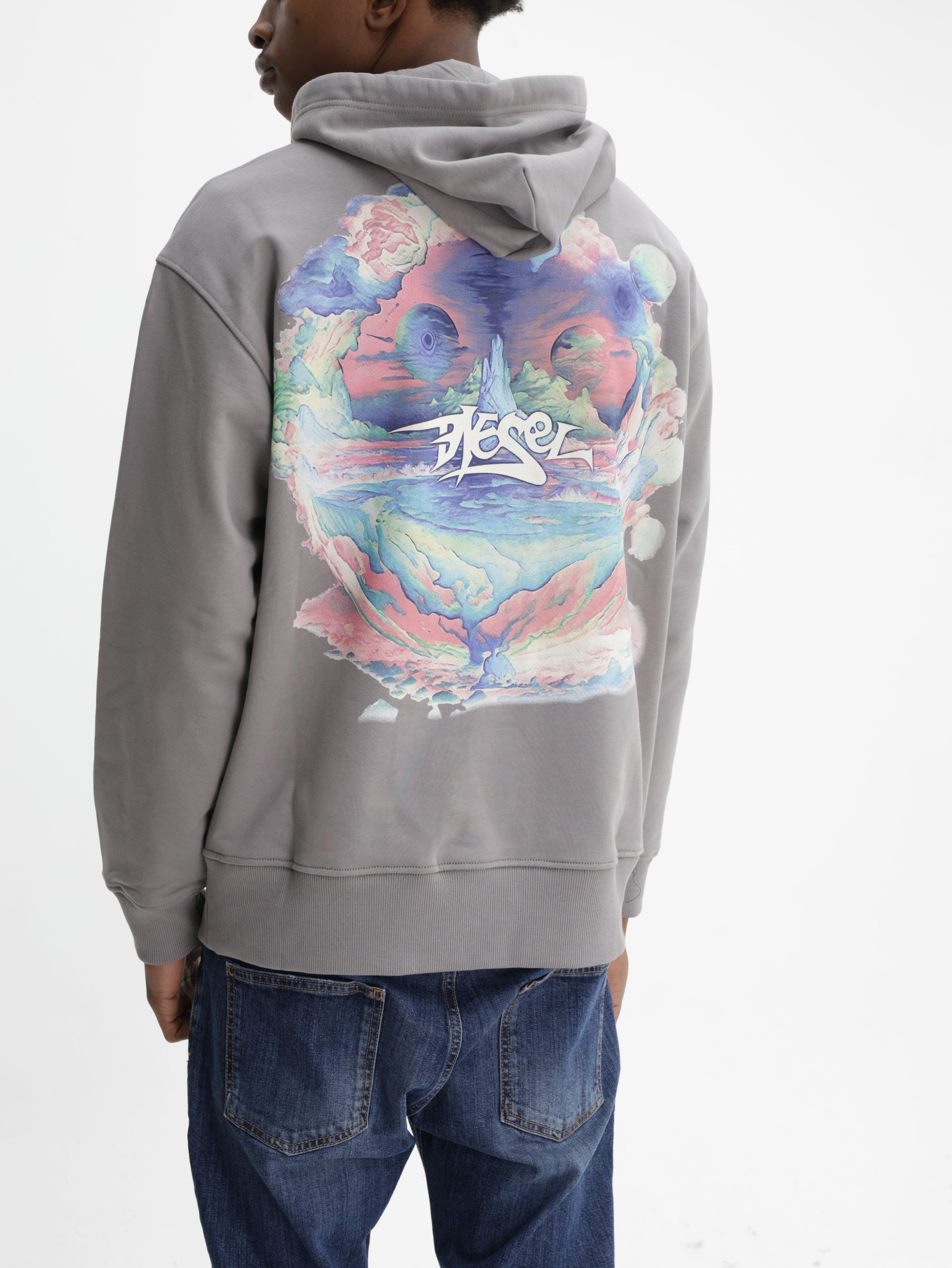 DIESEL HOODIE M-S-MACS V2 GREY