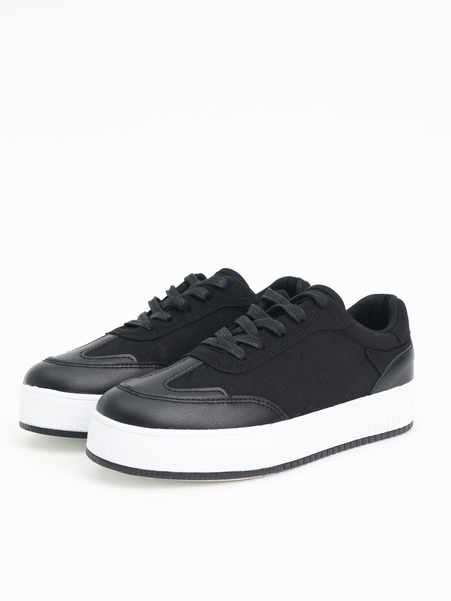 Polo Ladies Sneakers Jacquard Black-White
