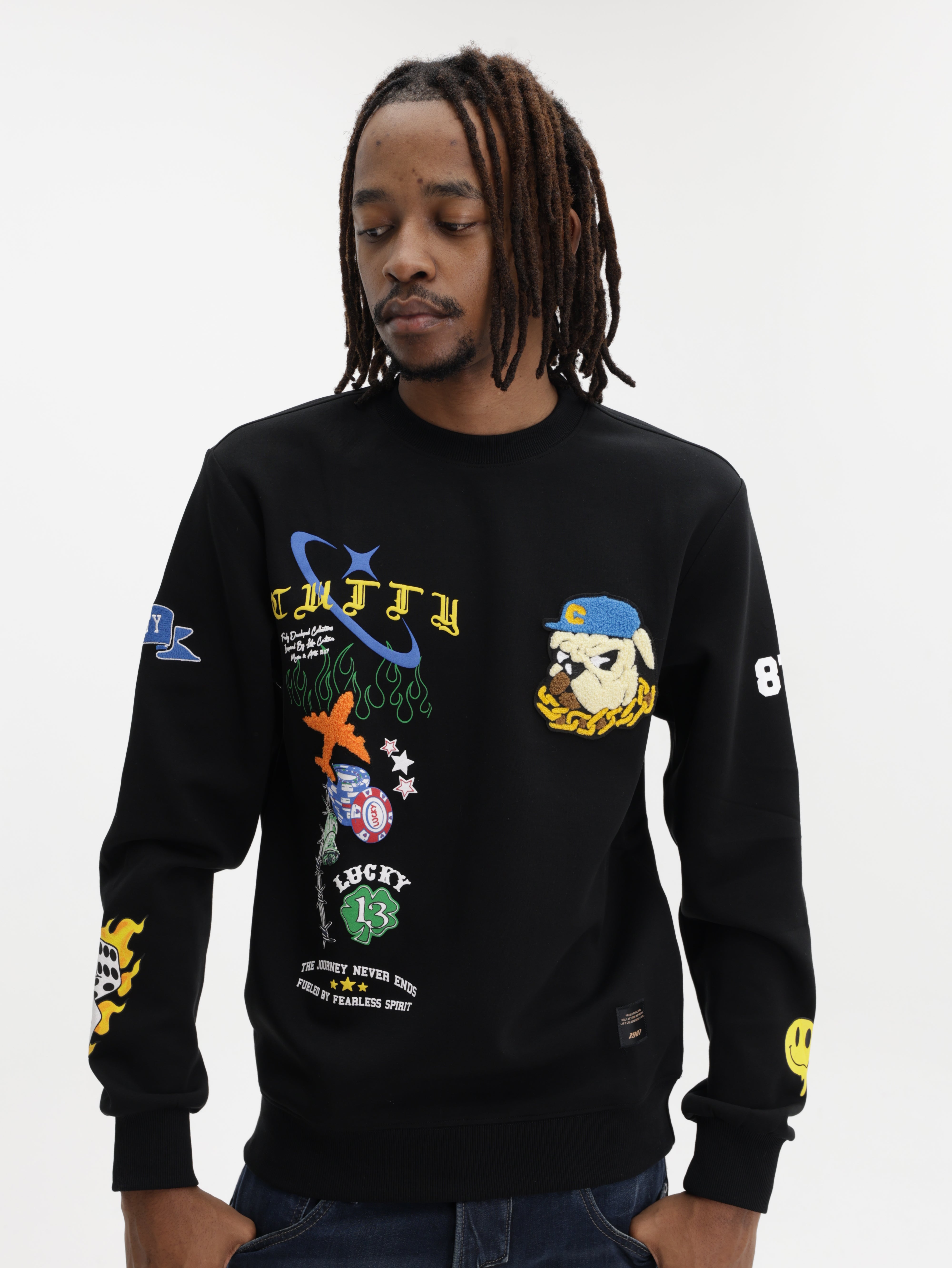 Cutty Sweater Graphic Print Black
