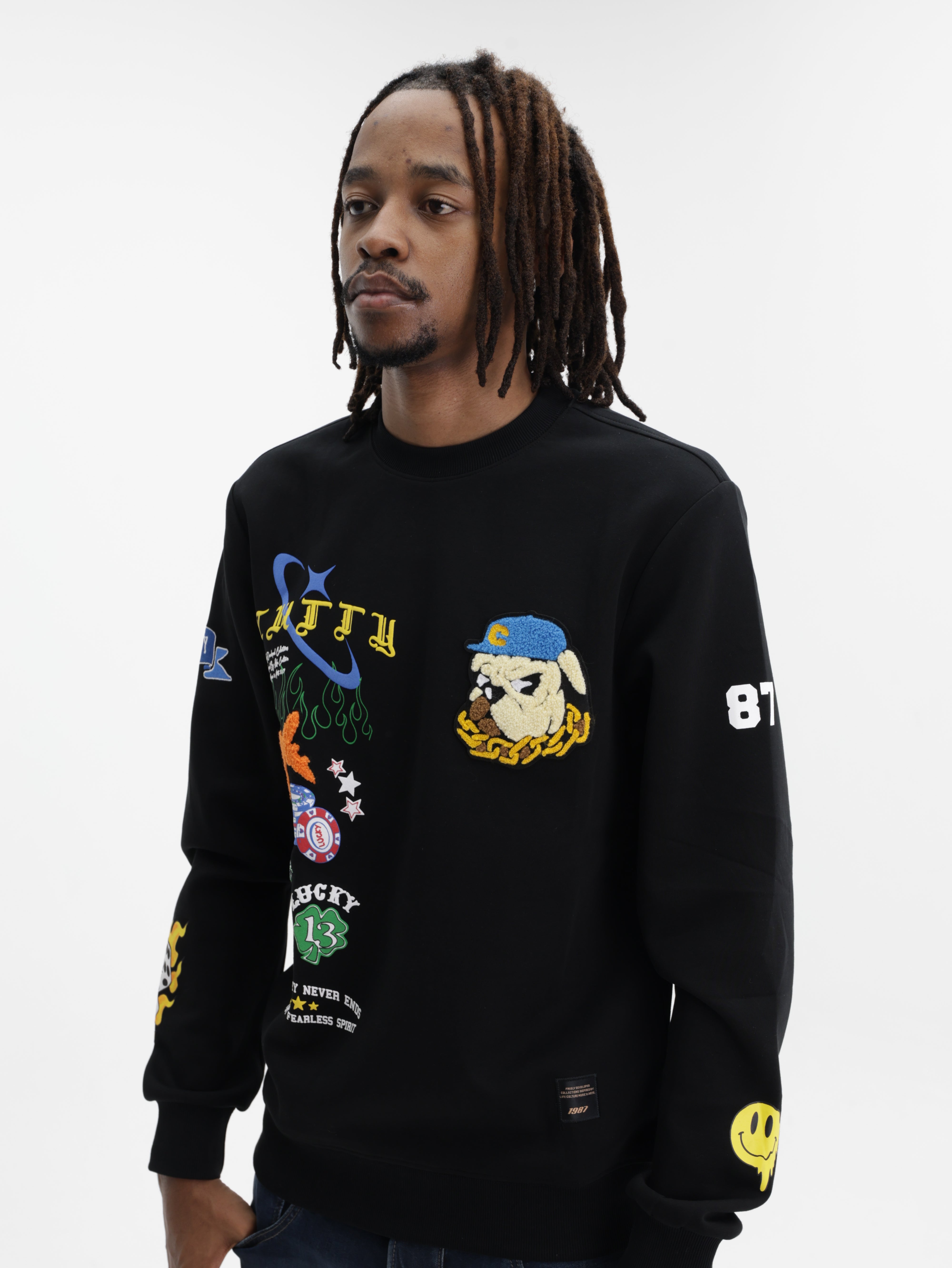 Cutty Sweater Graphic Print Black