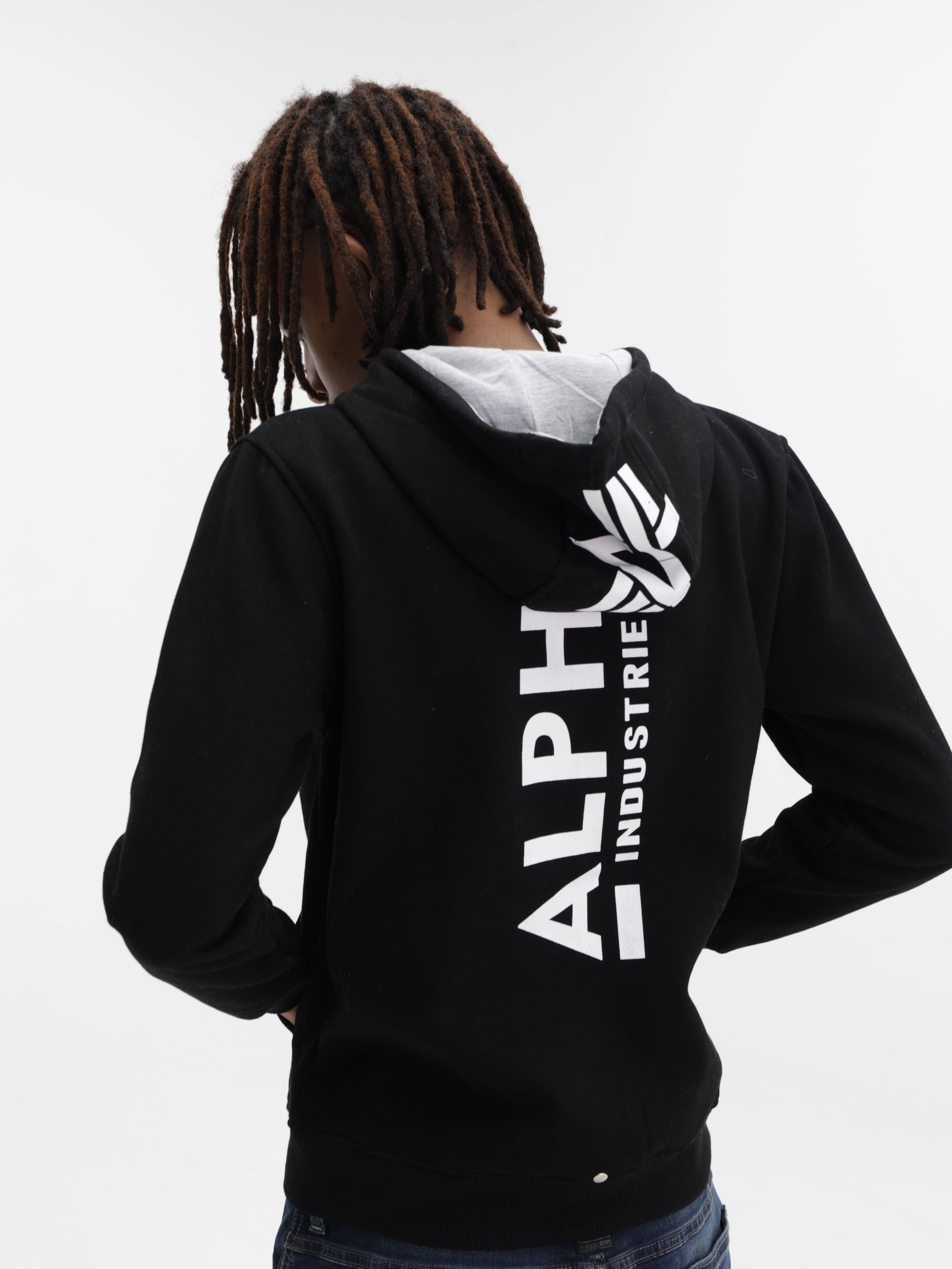 Alpha Hoodie Zip Up Black