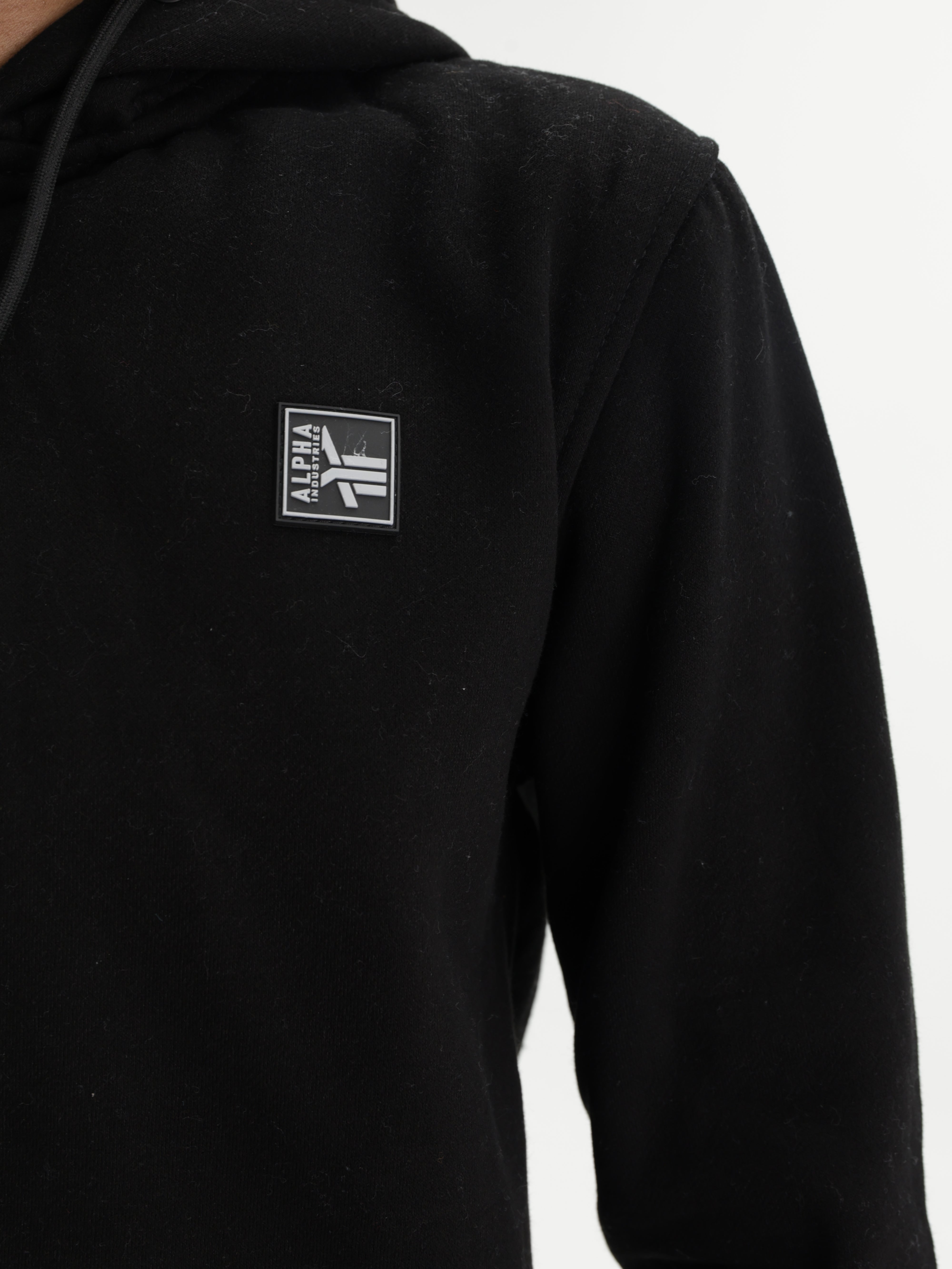 Alpha Hoodie Zip Up Black