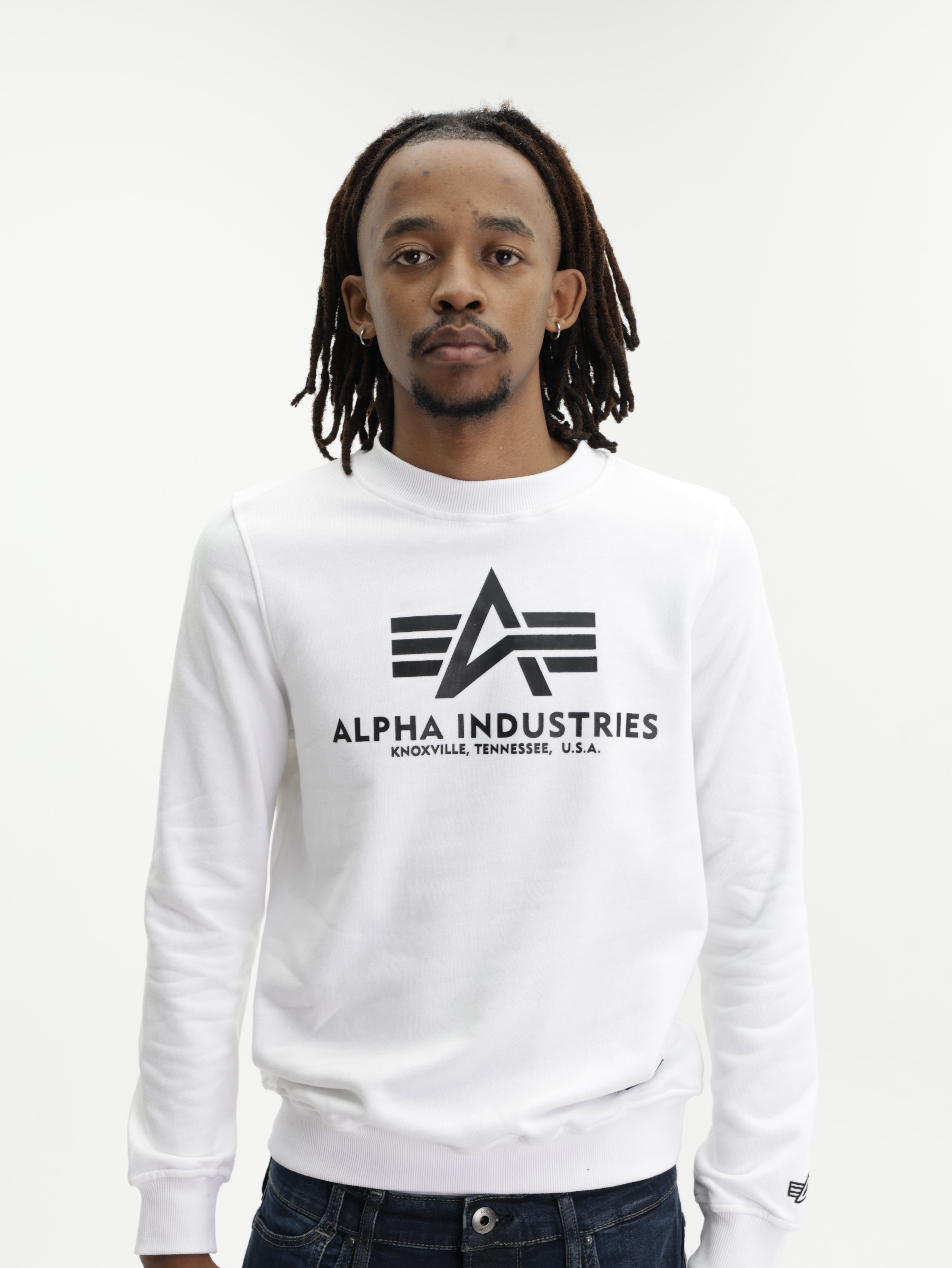 Alpha Sweater Logo White