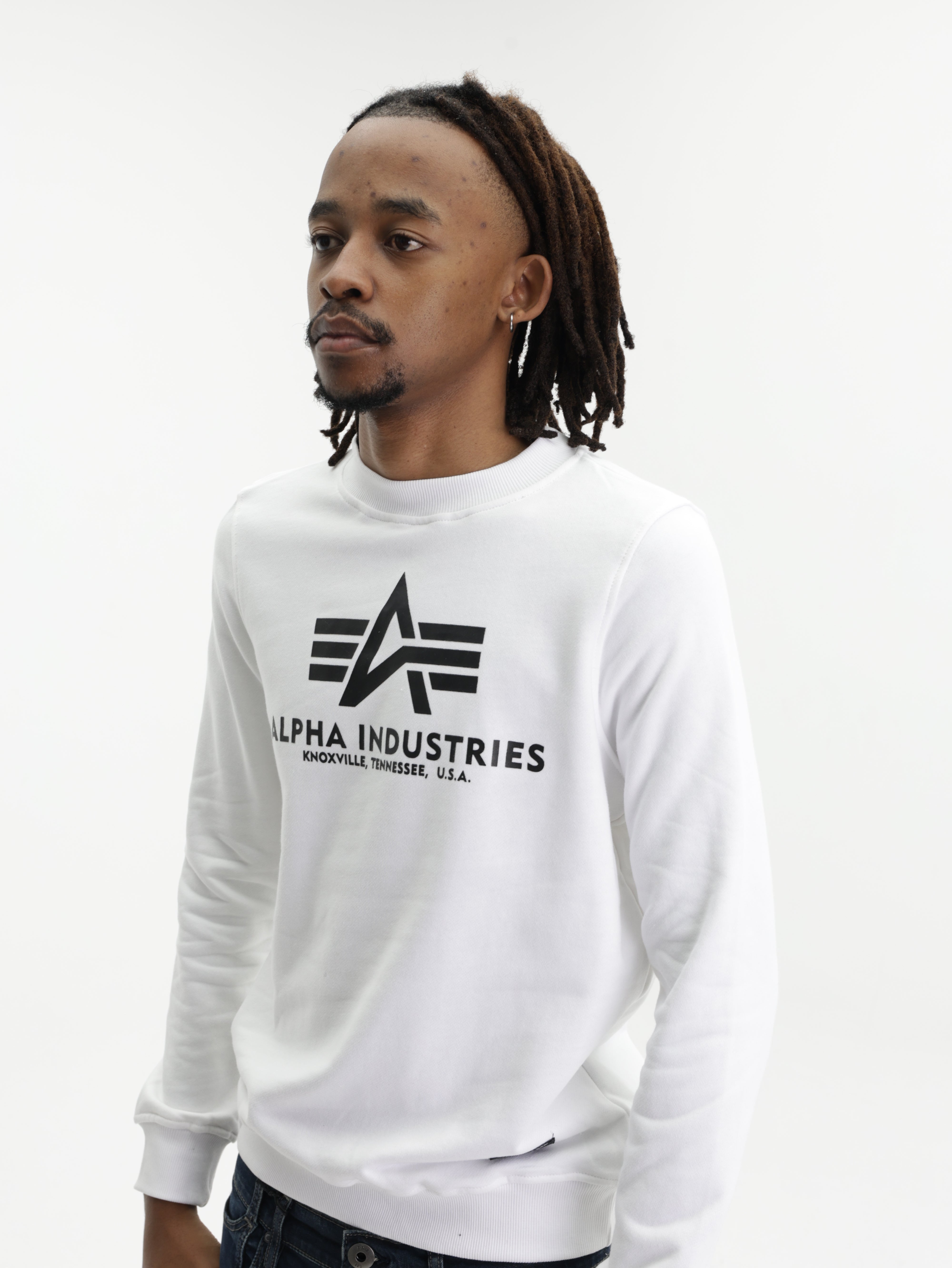 Alpha Sweater Logo White