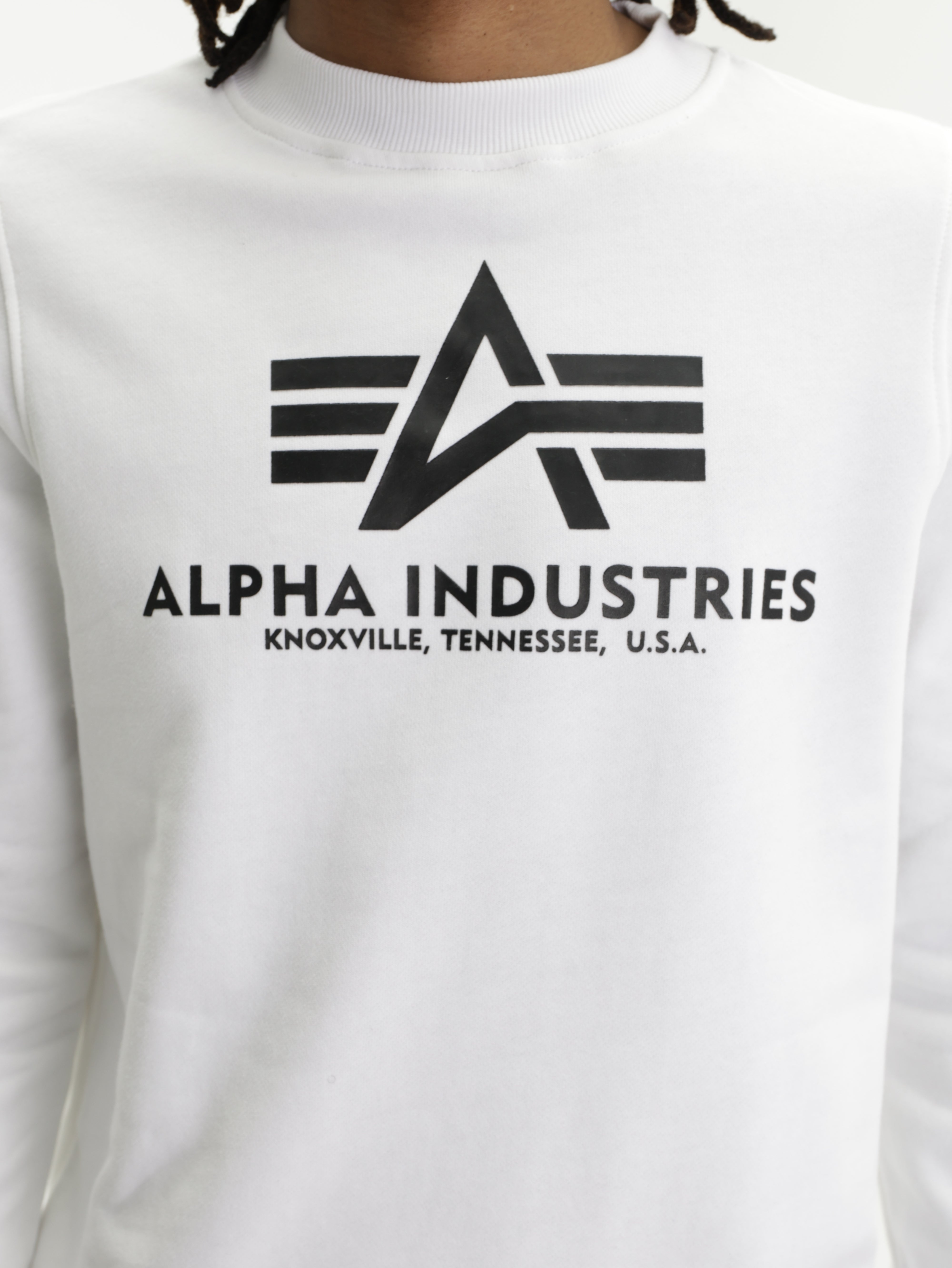 Alpha Sweater Logo White