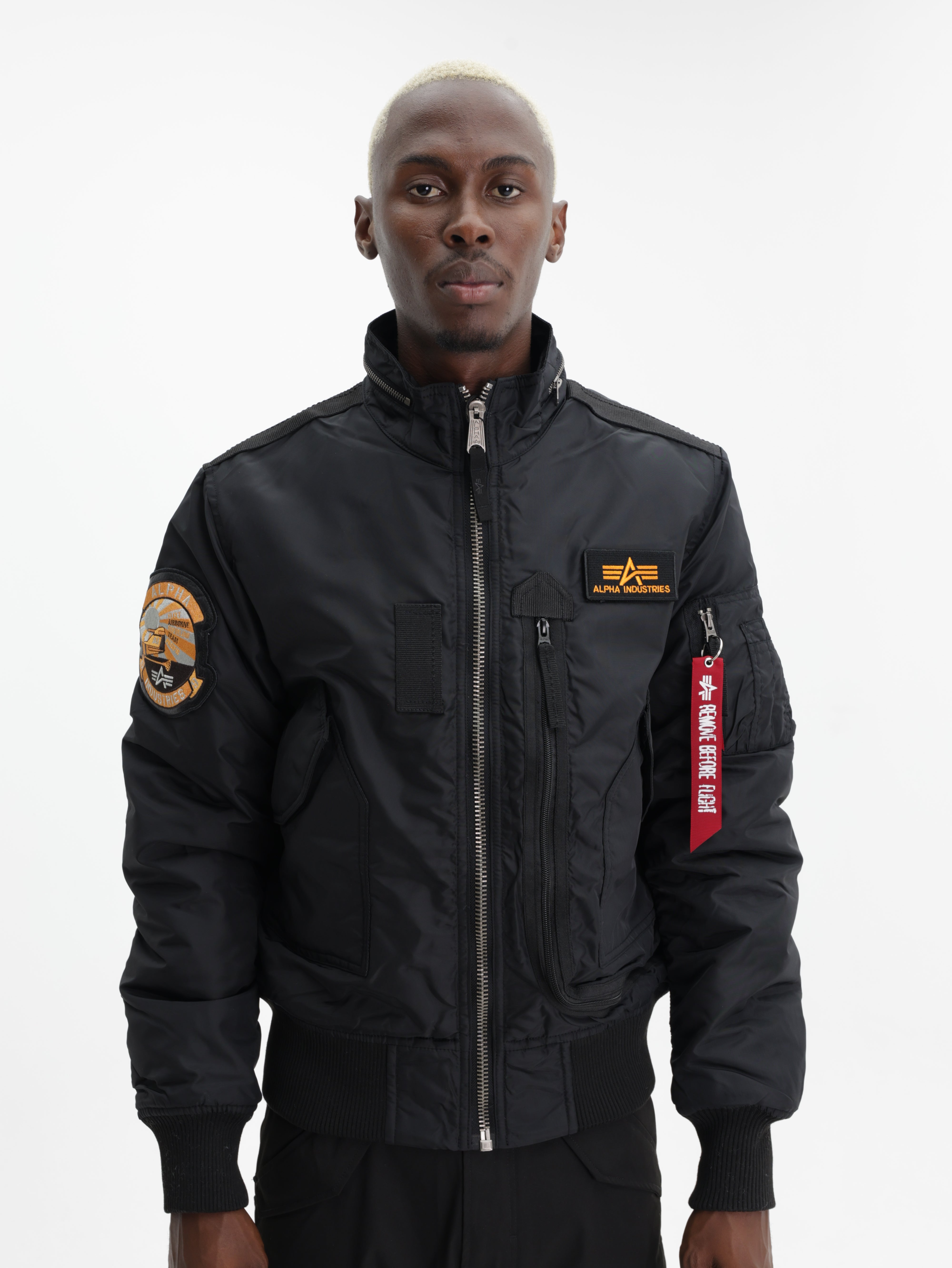 Alpha Jacket Engine Black-Orange