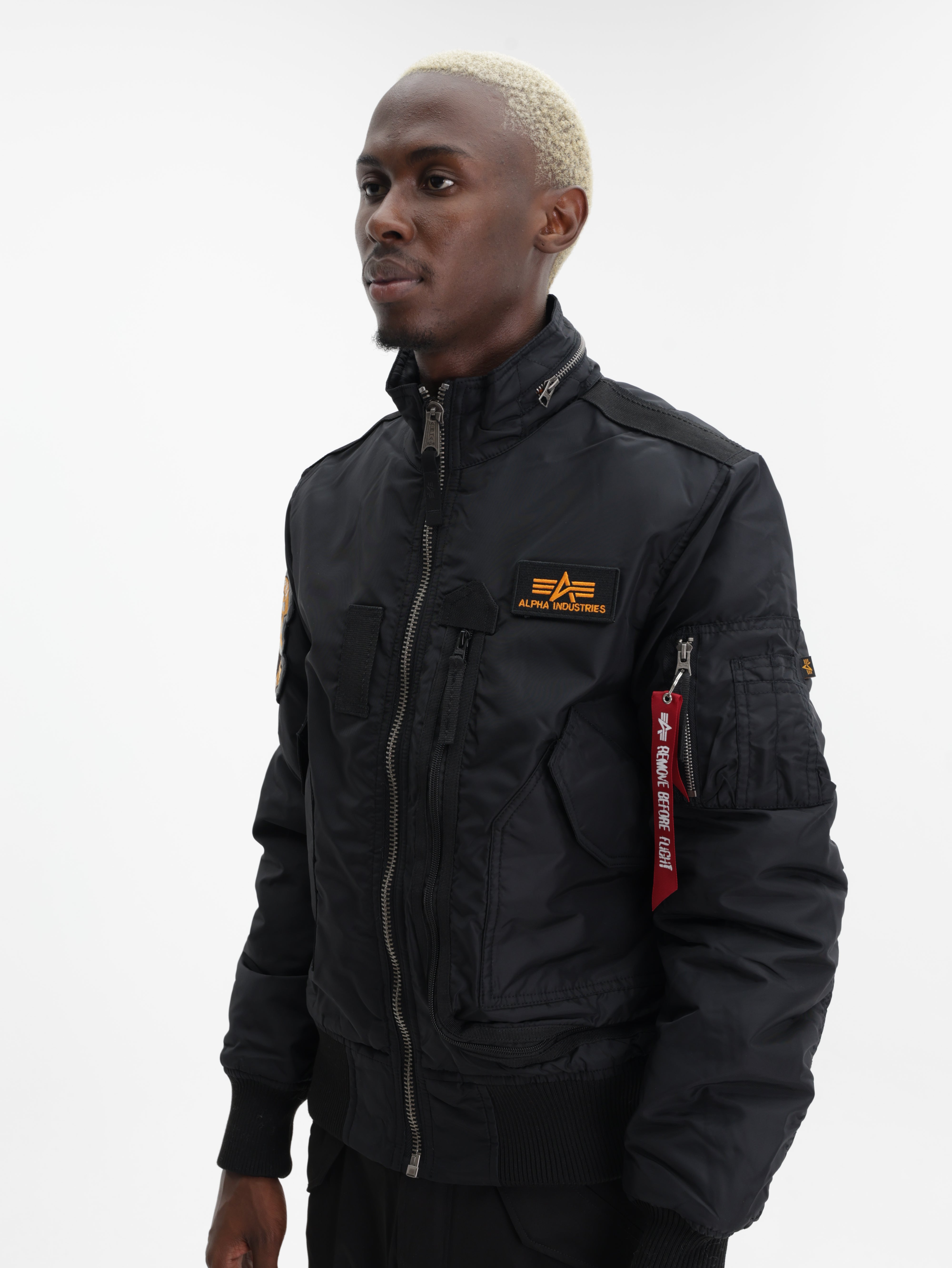 Alpha Jacket Engine Black-Orange