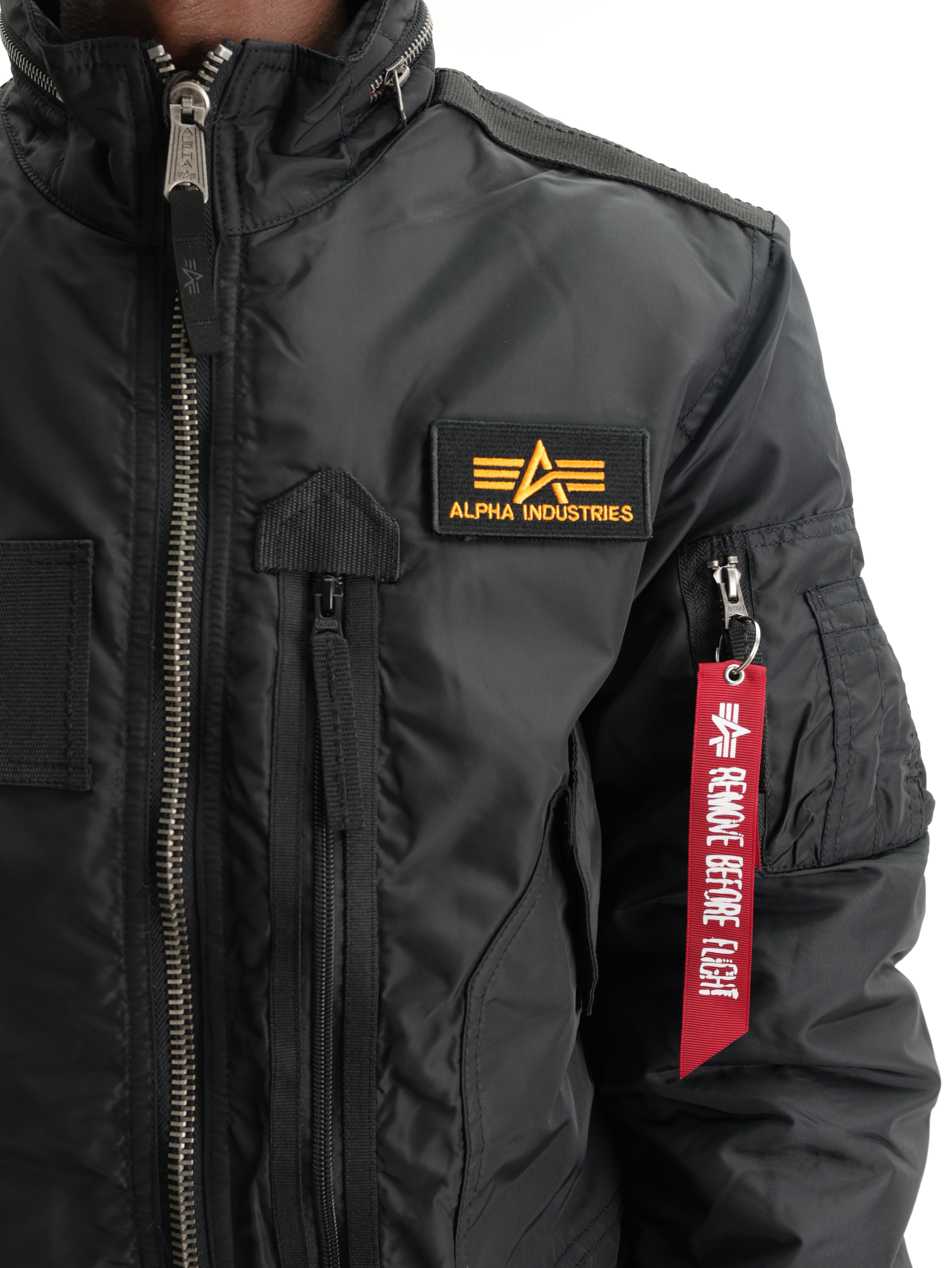 Alpha Jacket Engine Black-Orange
