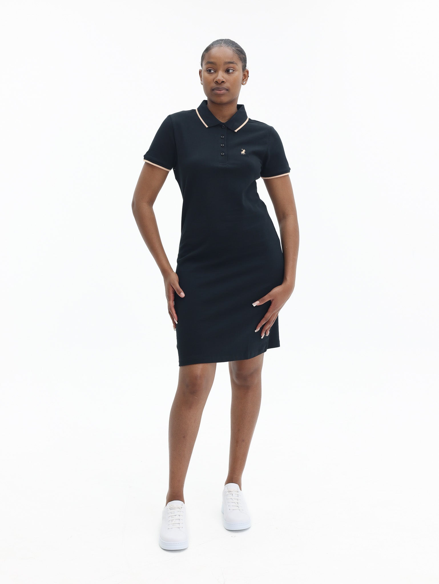 Polo Leah SS Polo Dress Black – Colt 45
