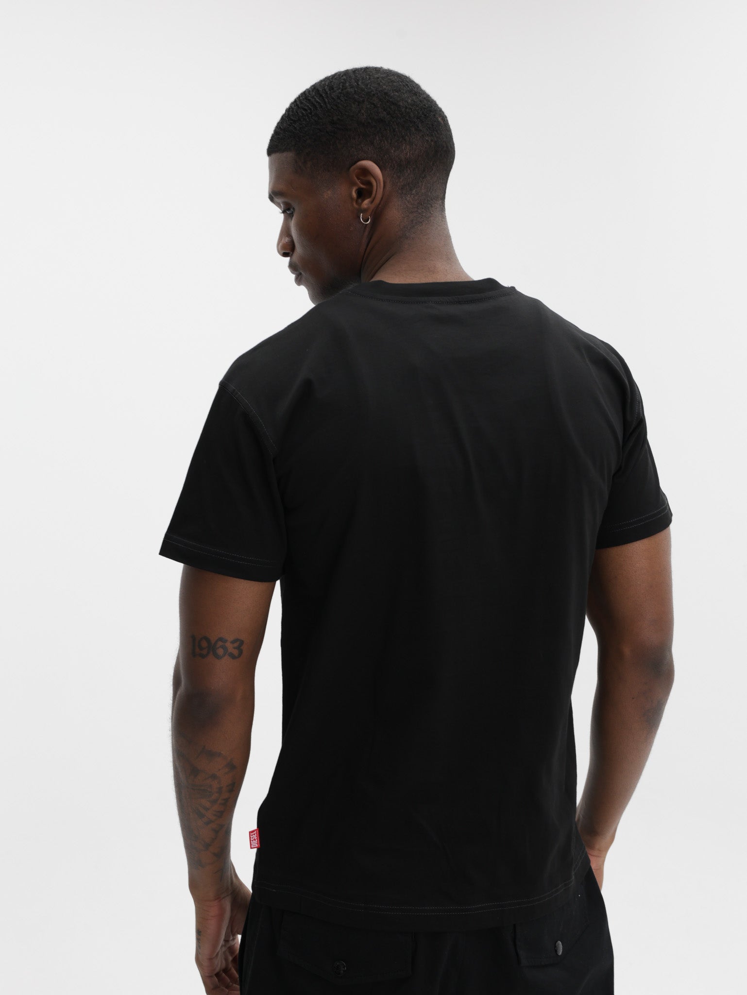 Diesel T-Shirt M-T Norm V8 Regular Logo Black