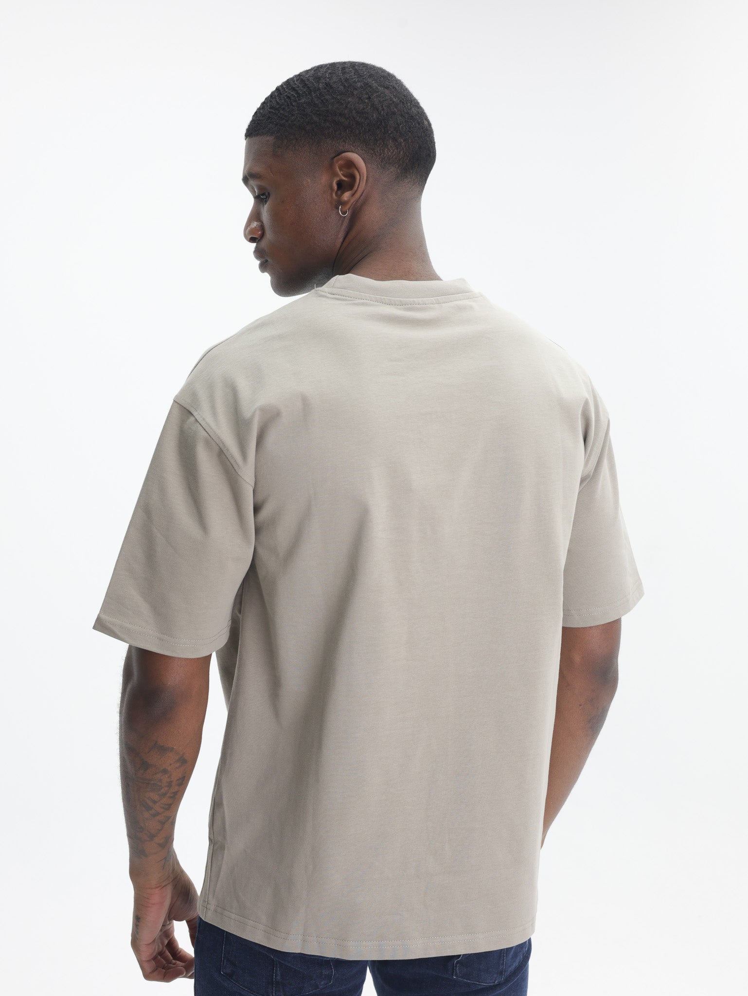 Fade T-Shirt Signature Boxy A Taupe-Brown