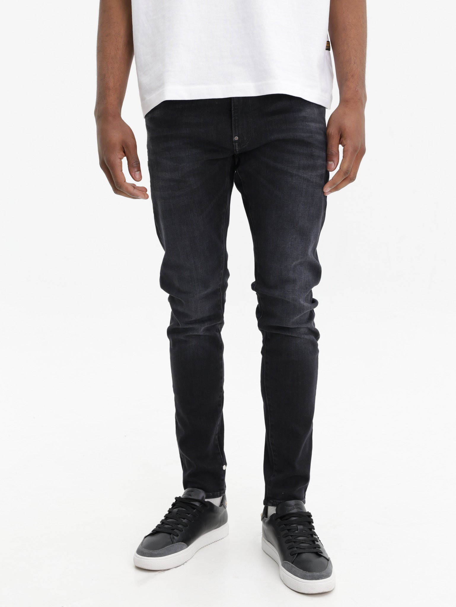 G-Star Jeans Revend Skinny Medium Aged Faded Black