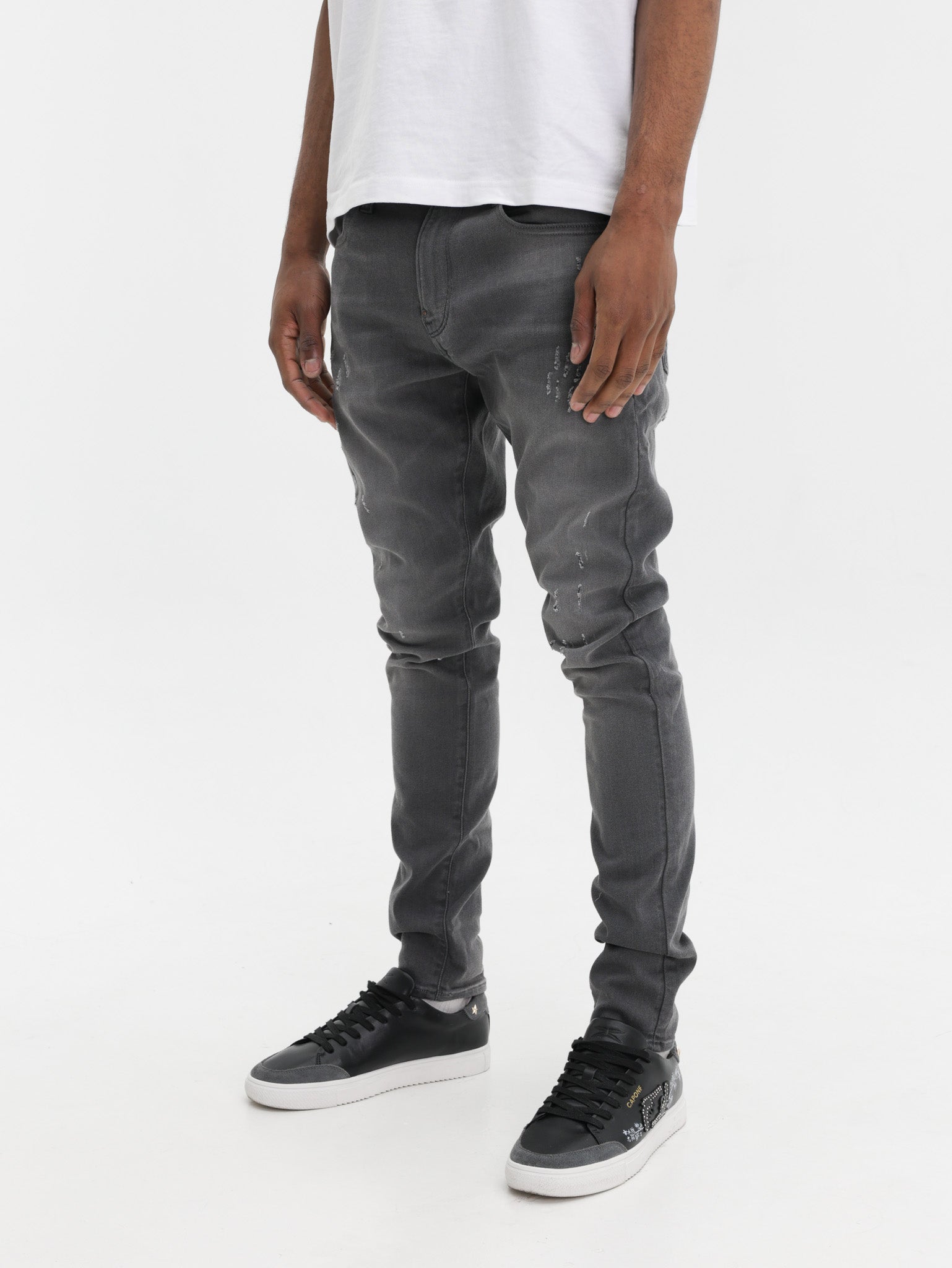 G-Star Jeans Revend Skinny Aged Destroy Black