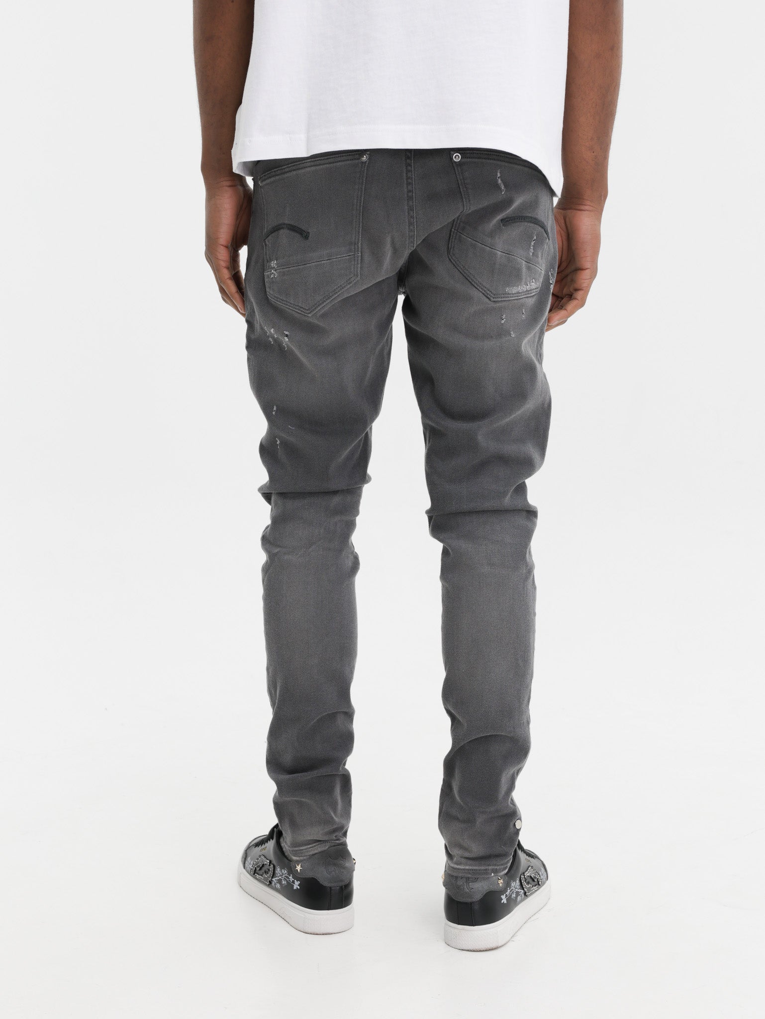 G-Star Jeans Revend Skinny Aged Destroy Black