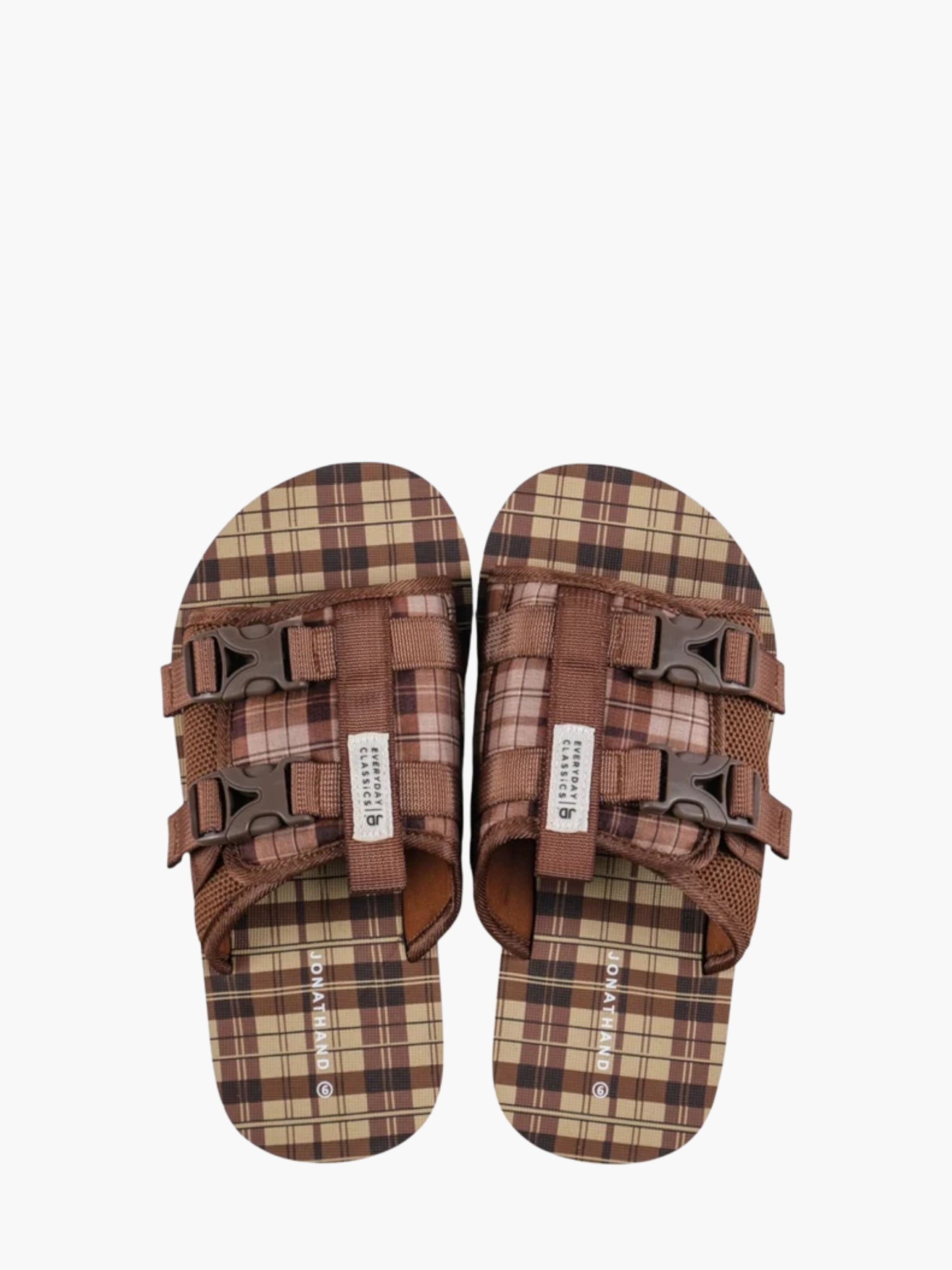 Jd Slide JDSL26 Double Buckle Strap Light Brown
