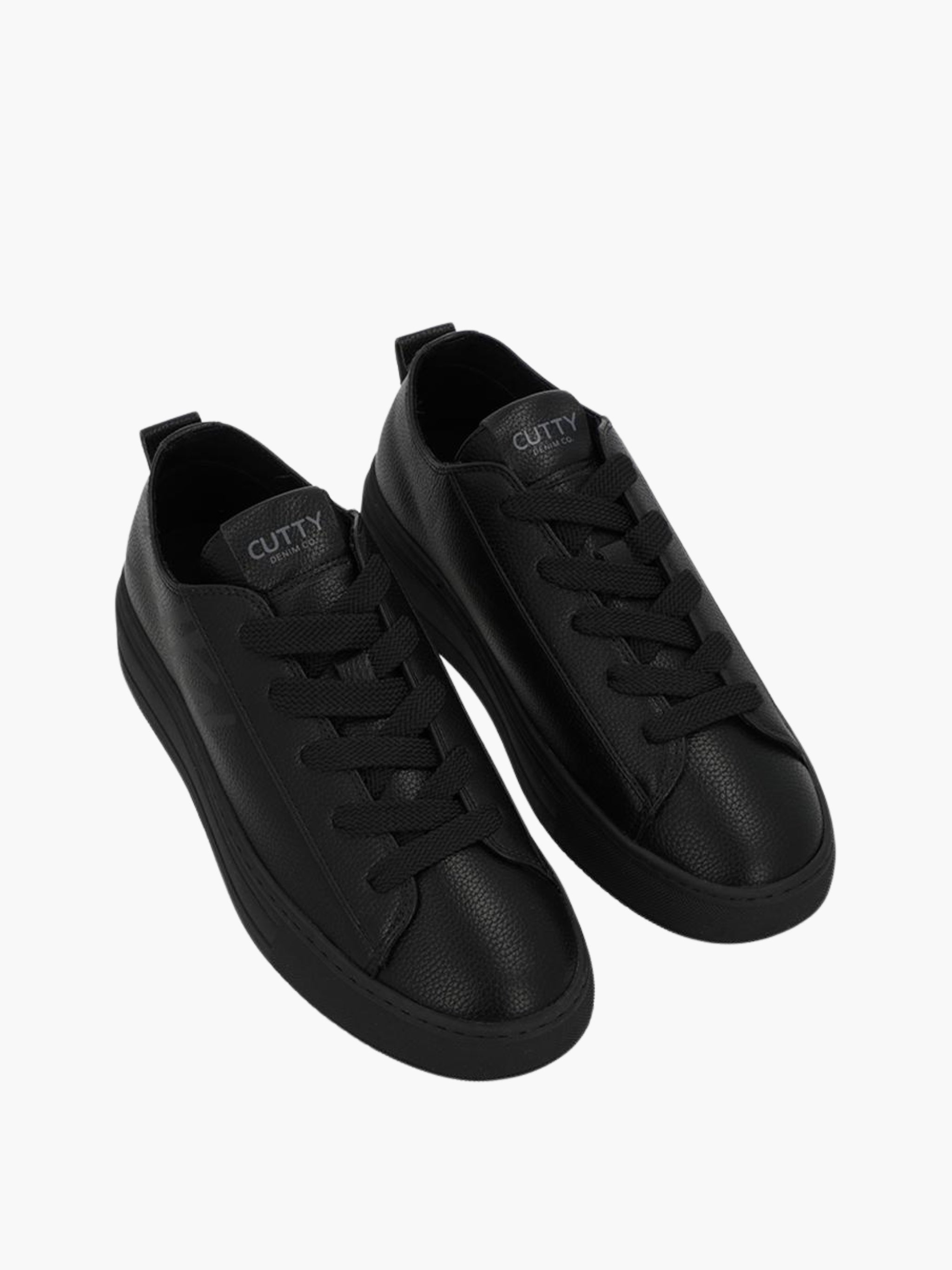 Cutty Sneakers CS7 Logo Print Plain Black
