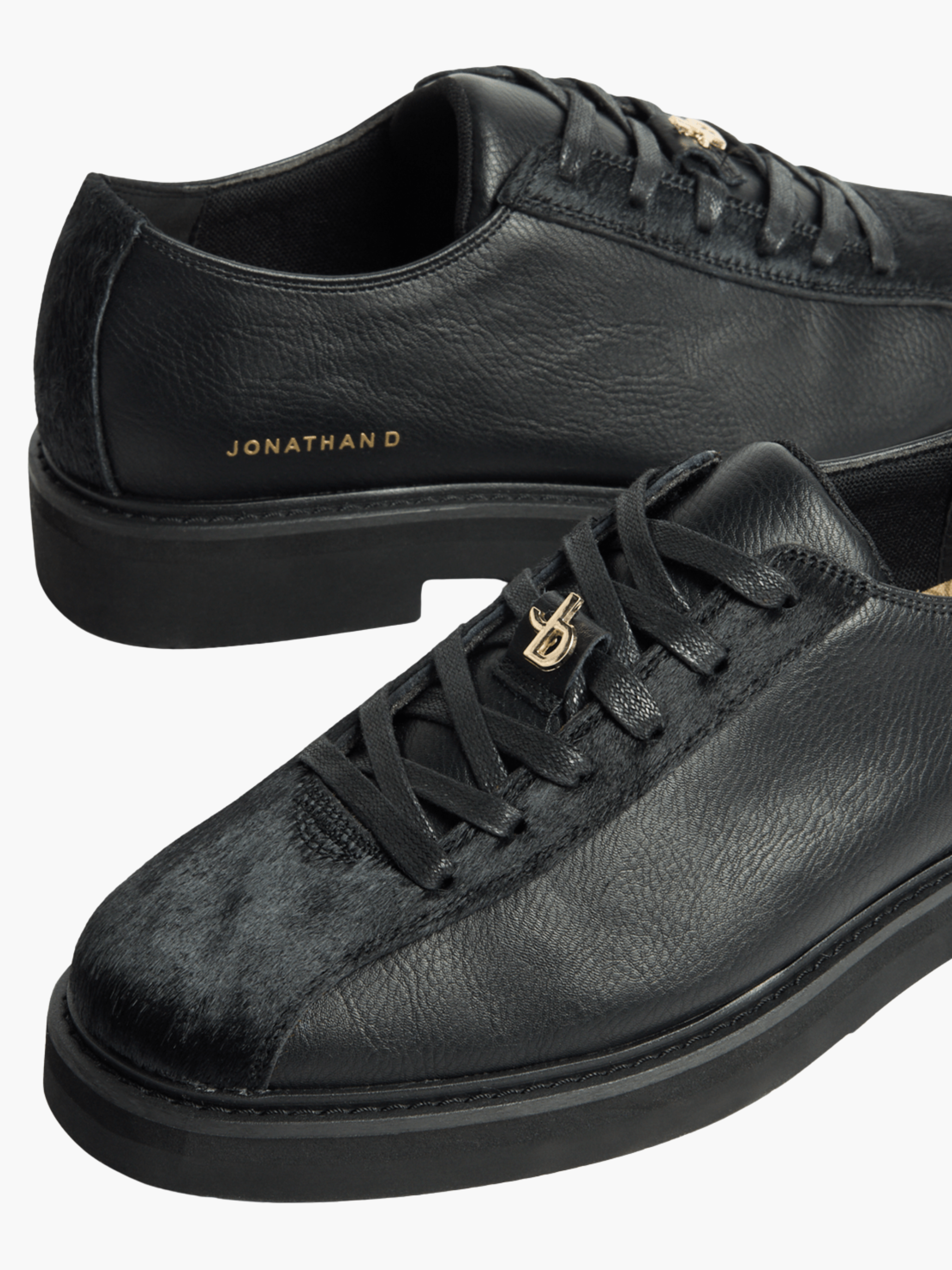 Jonathan D Derby D14 Leather Ankle Logo Black