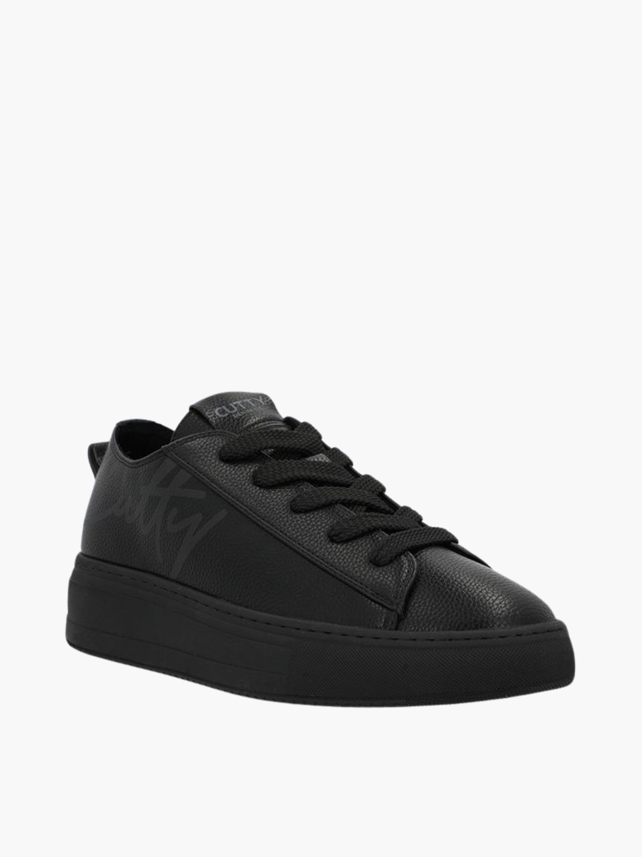 Cutty Sneakers CS7 Logo Print Plain Black