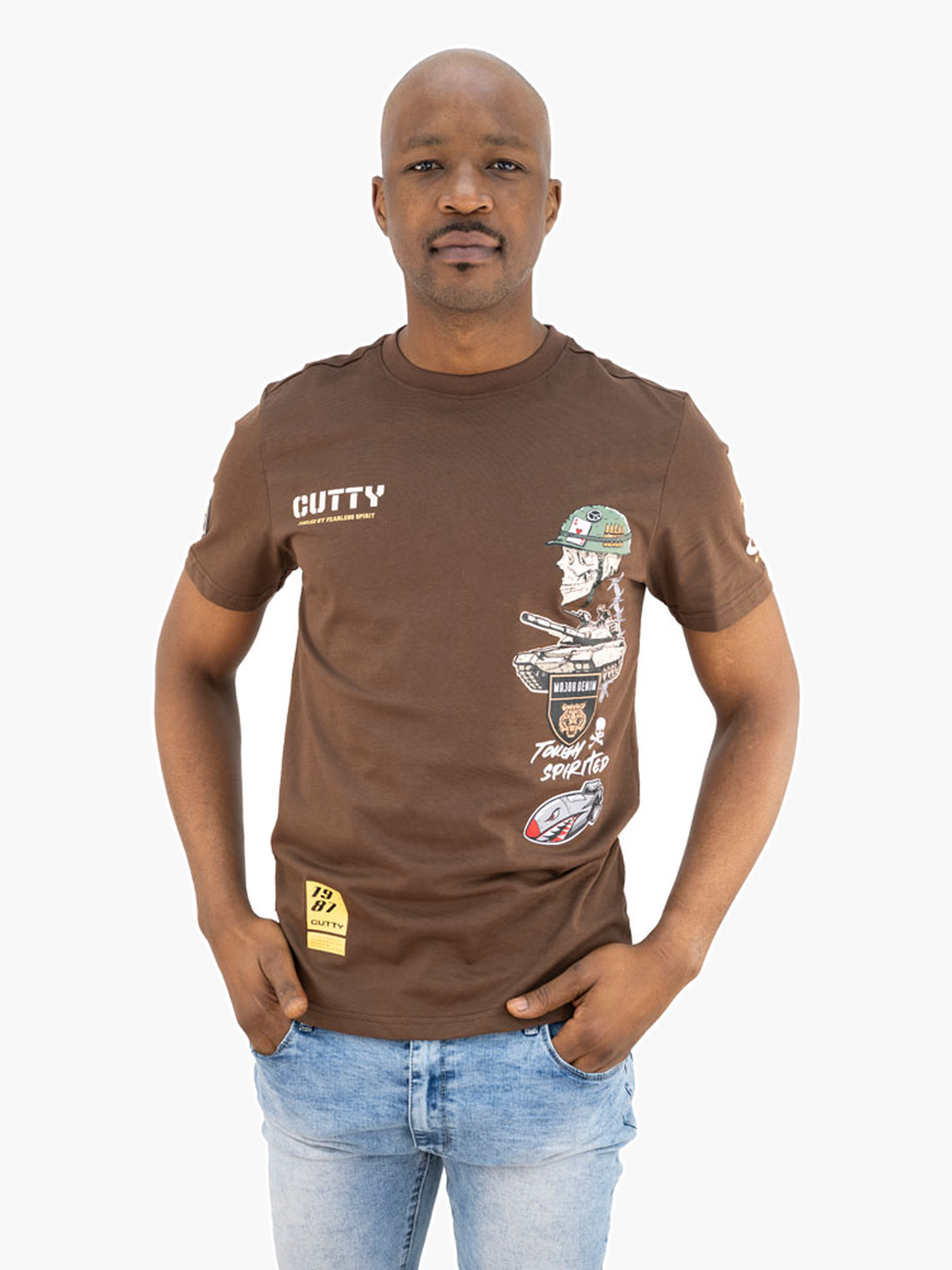 Cutty T-Shirt Apache Printed Chocolate