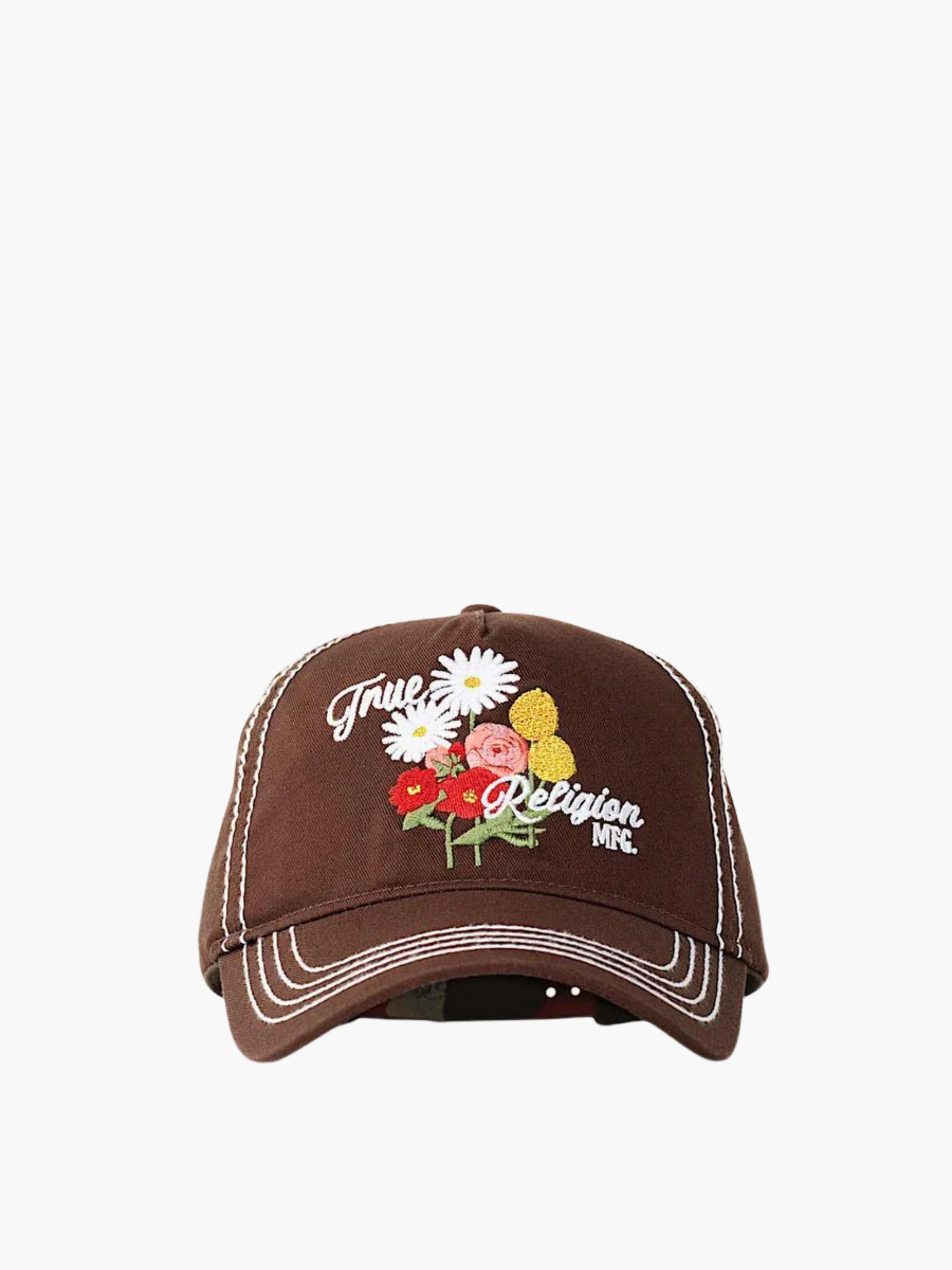 TRUE RELIGION CAP EMB FLOWER CHESTNUT