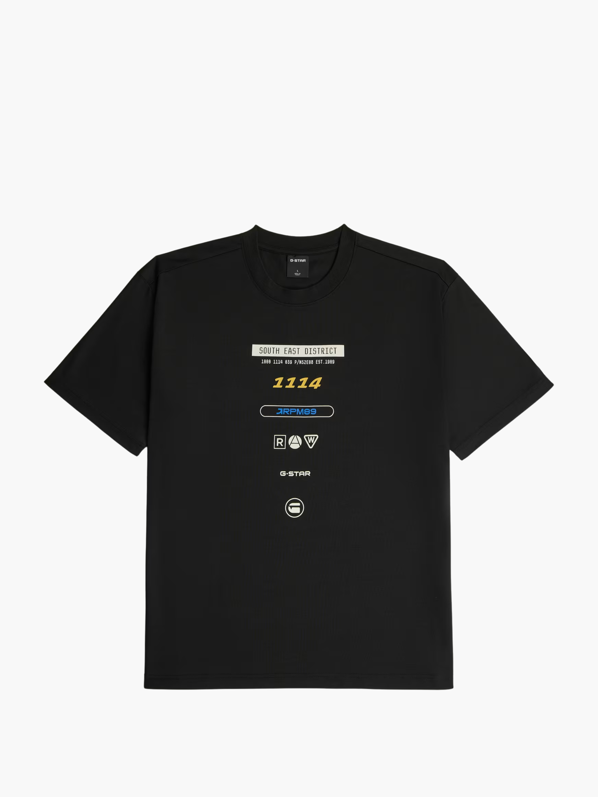 G-Star T-Shirt Multi Logo Relaxed Dark Black
